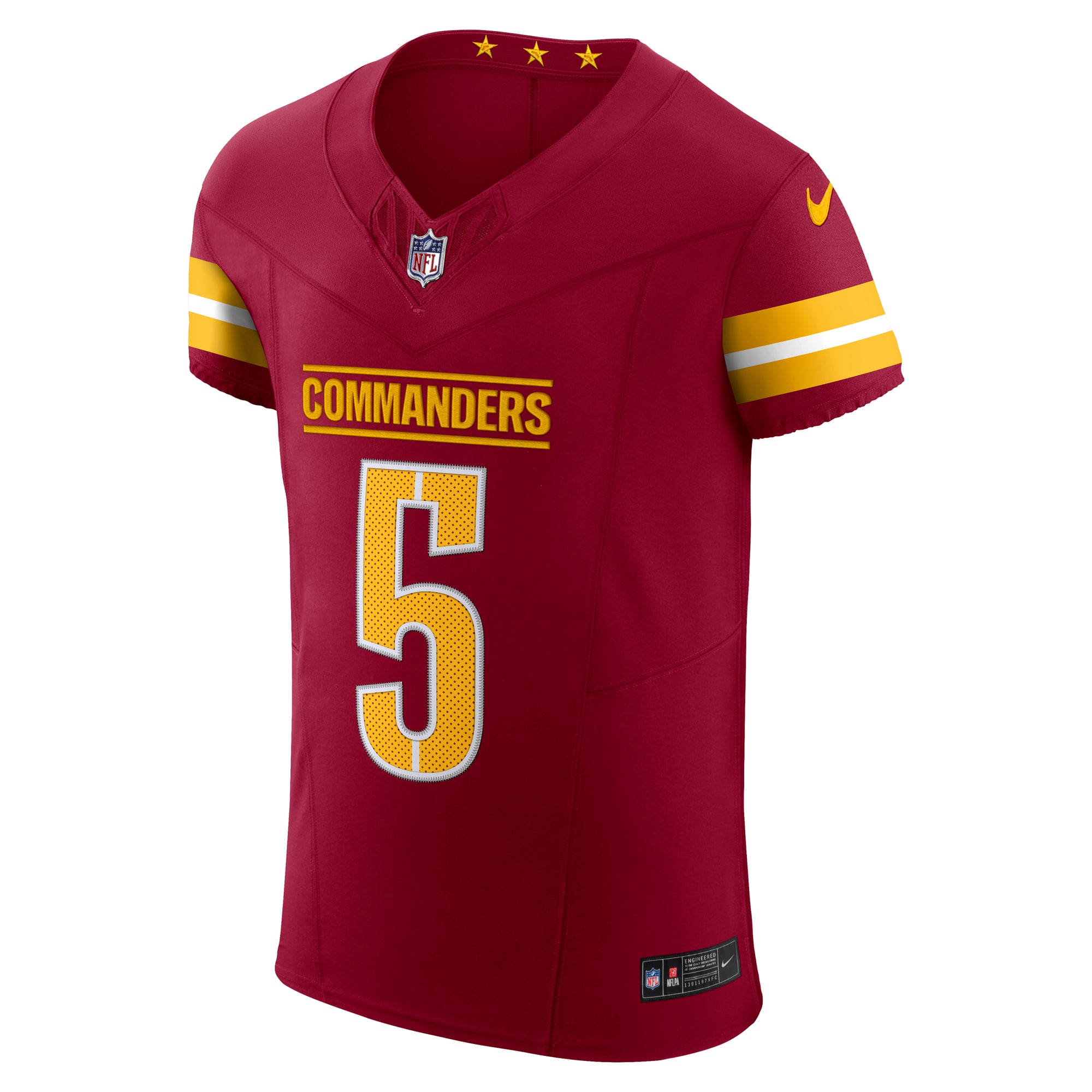 Jayden Daniels Washington Commanders Alternate Vapor F.U.S.E. Elite Jersey - Burgundy - Image 3