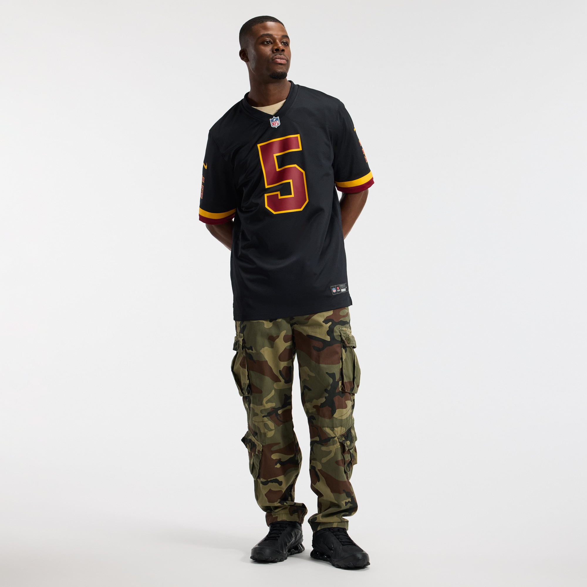 Jayden Daniels Washington Commanders Game Super Bowl Era Jersey - Black - Image 6