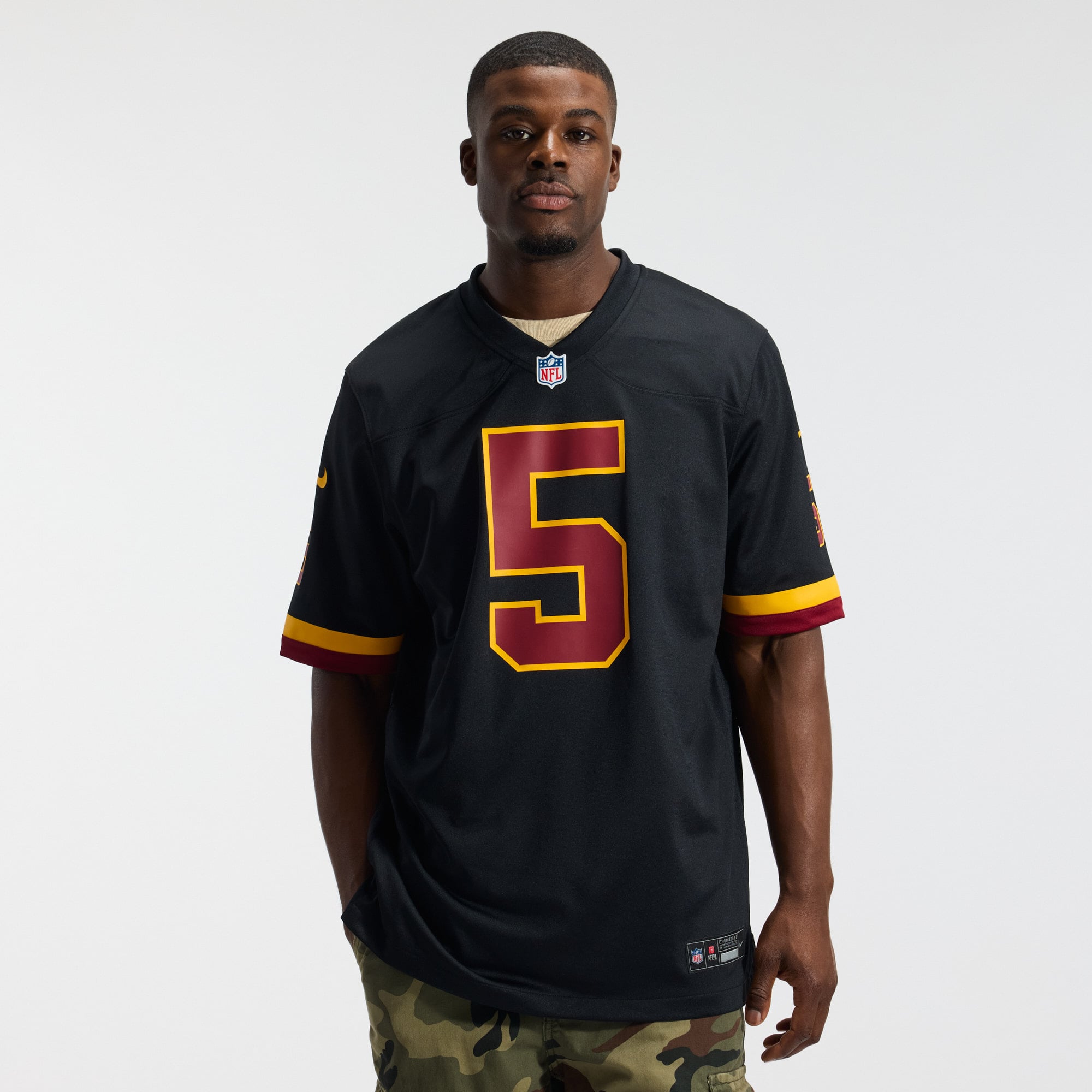 Jayden Daniels Washington Commanders Game Super Bowl Era Jersey - Black - Image 4