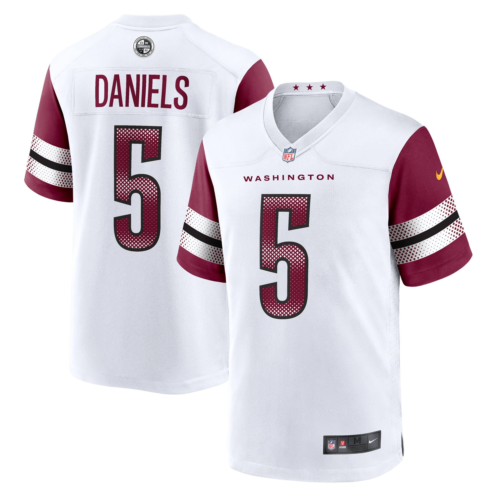 Jayden Daniels Washington Commanders Player Game Jersey - White - Image 2