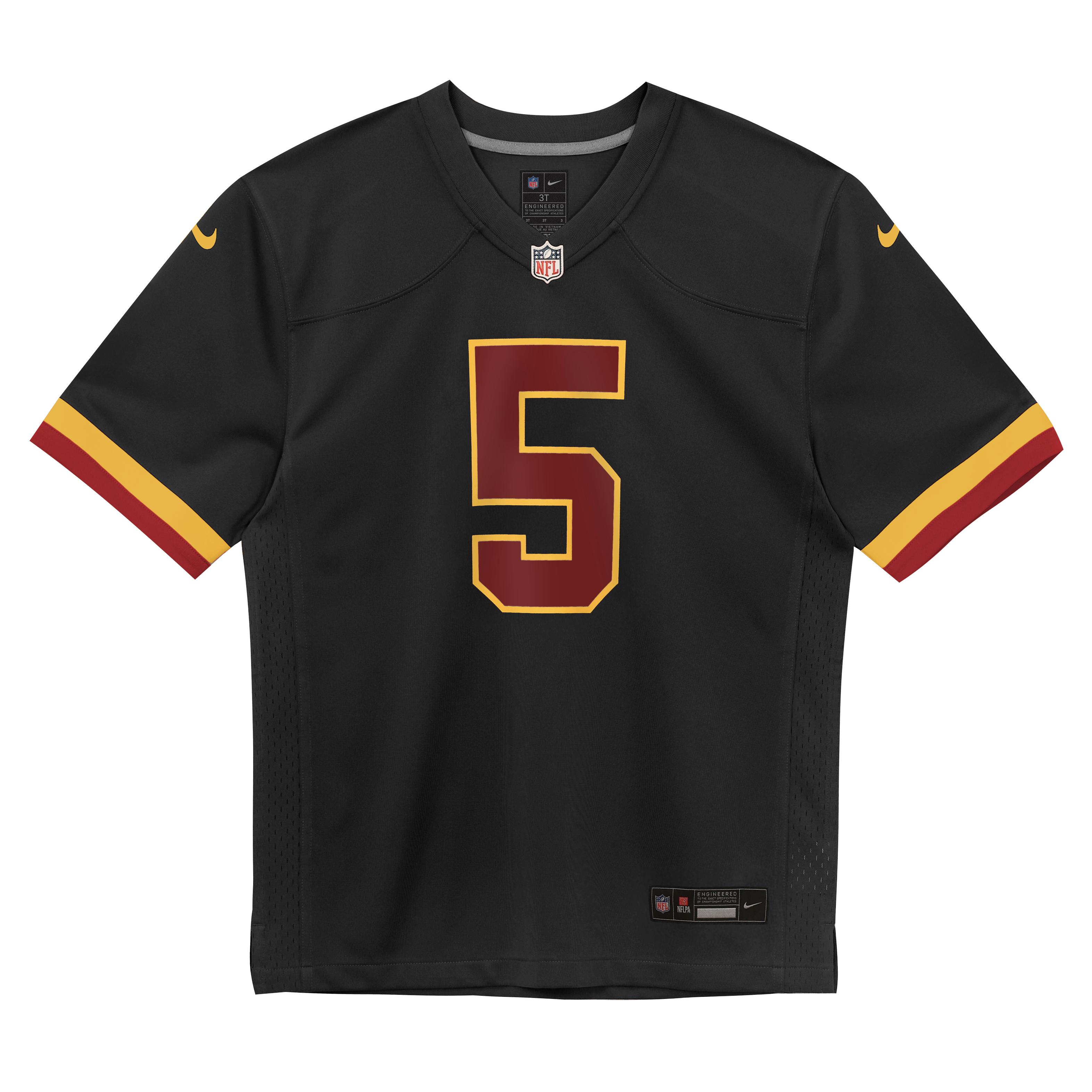 Jayden Daniels Washington Commanders Preschool Alternate Game Jersey - Black - Image 3