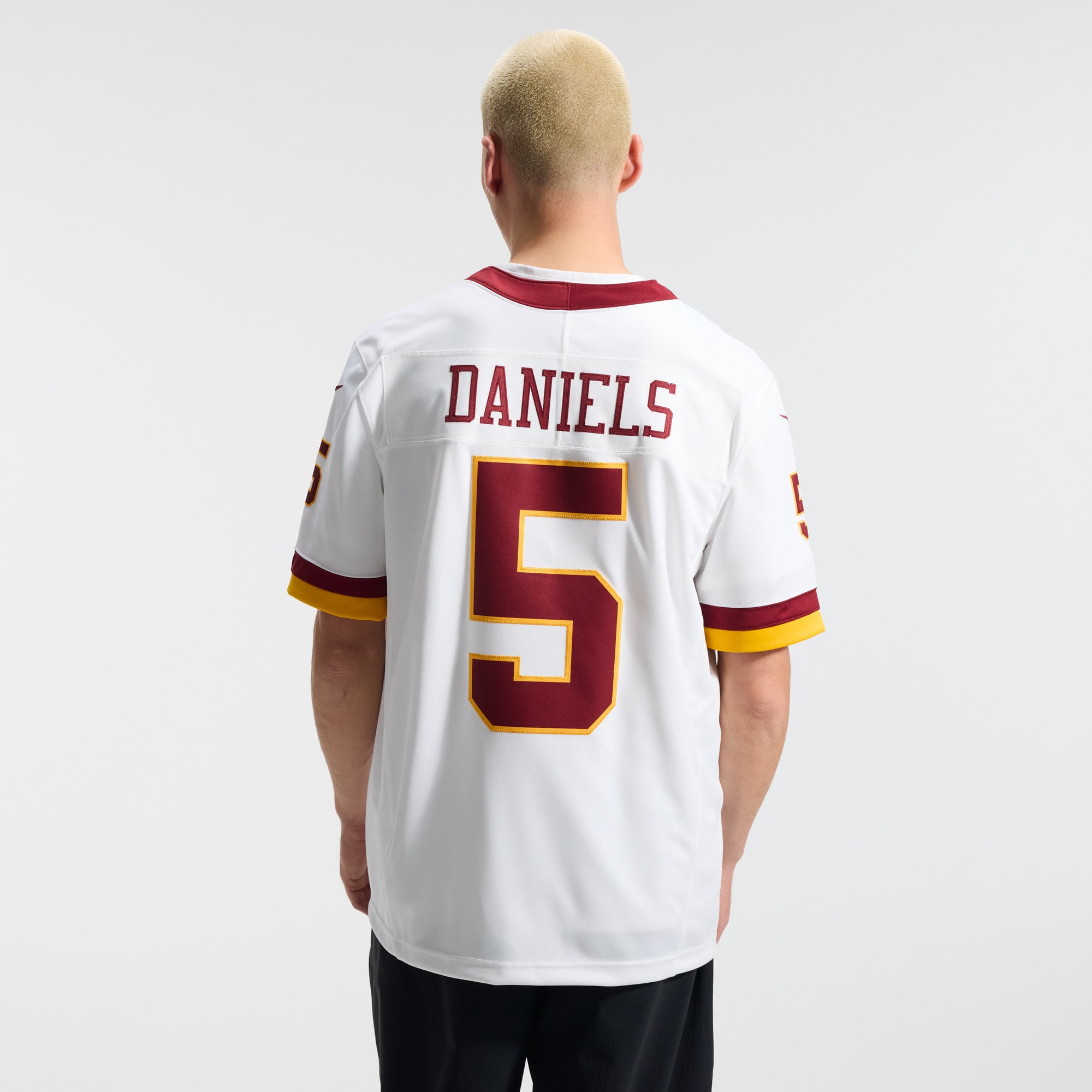Jayden Daniels Washington Commanders Vapor F.U.S.E. Stitched Limited Jersey - White - Image 5