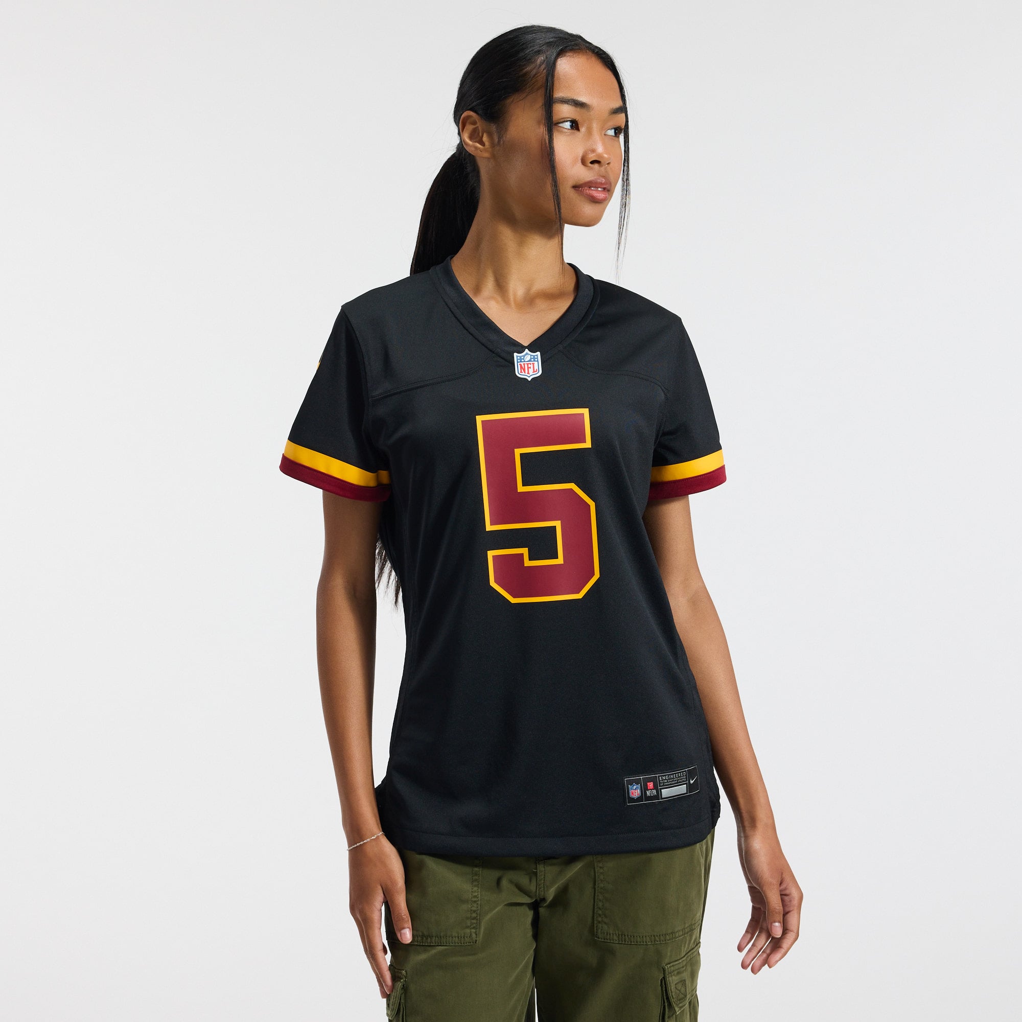 Jayden Daniels Washington Commanders Women's Game Jersey - Black - Image 4