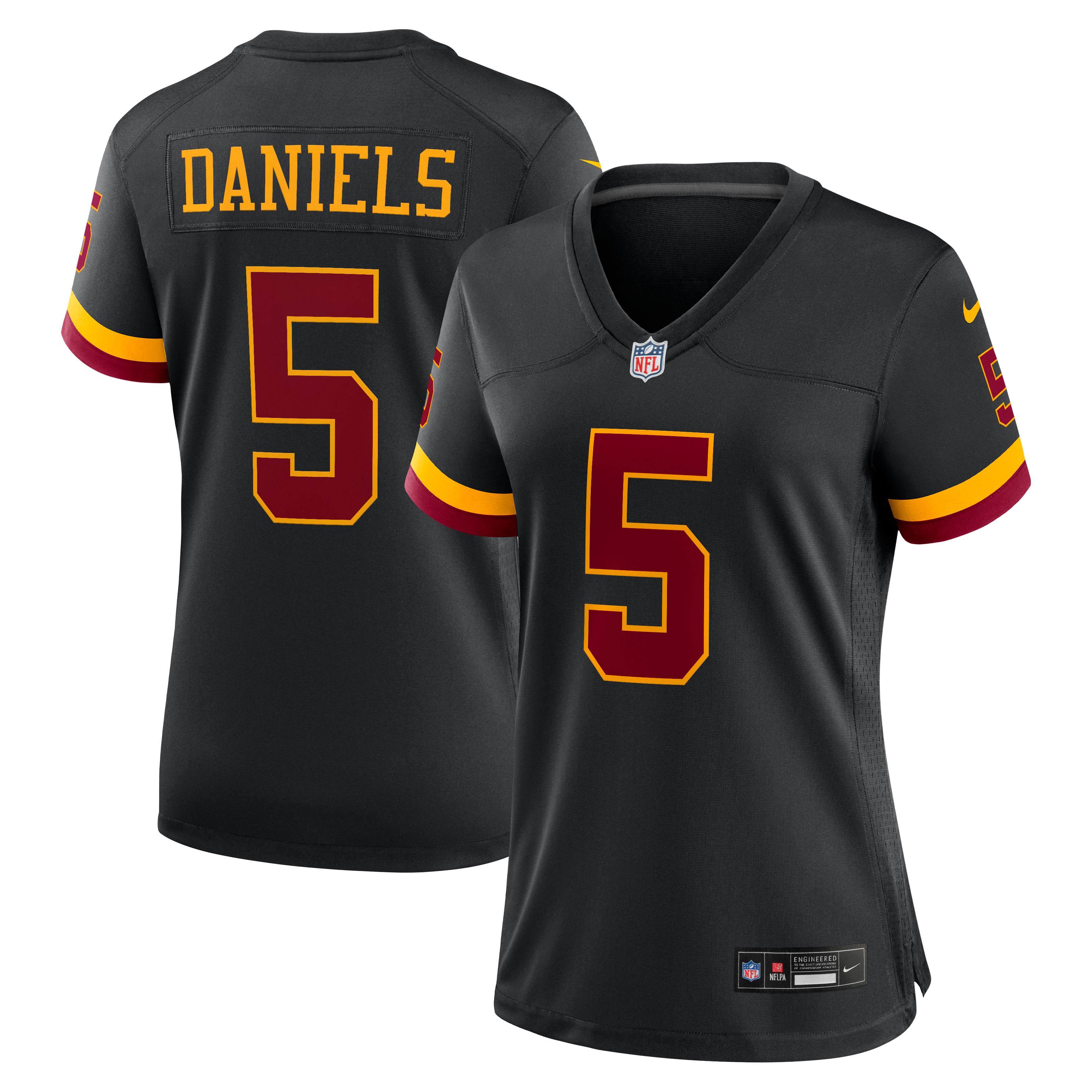 Jayden Daniels Washington Commanders Women's Game Jersey - Black - Image 2