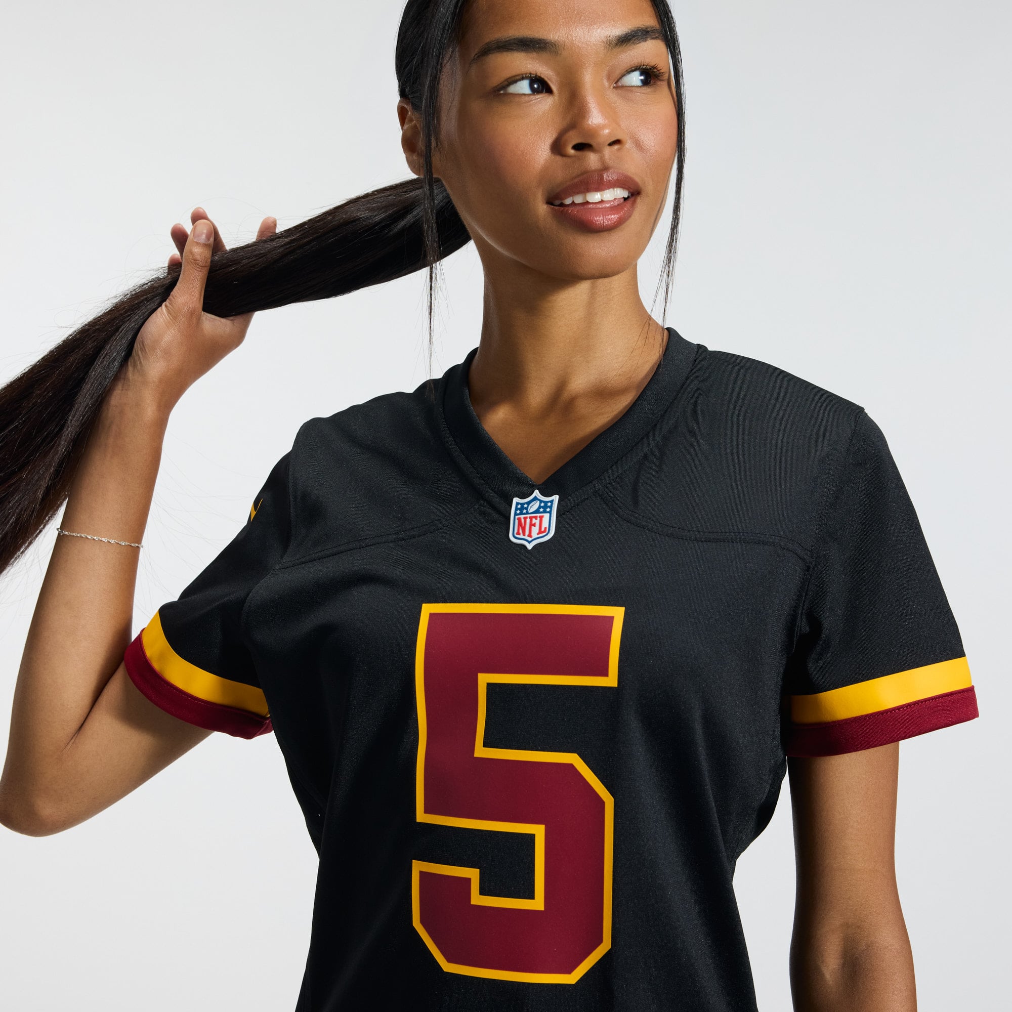 Jayden Daniels Washington Commanders Women's Game Jersey - Black - Image 11