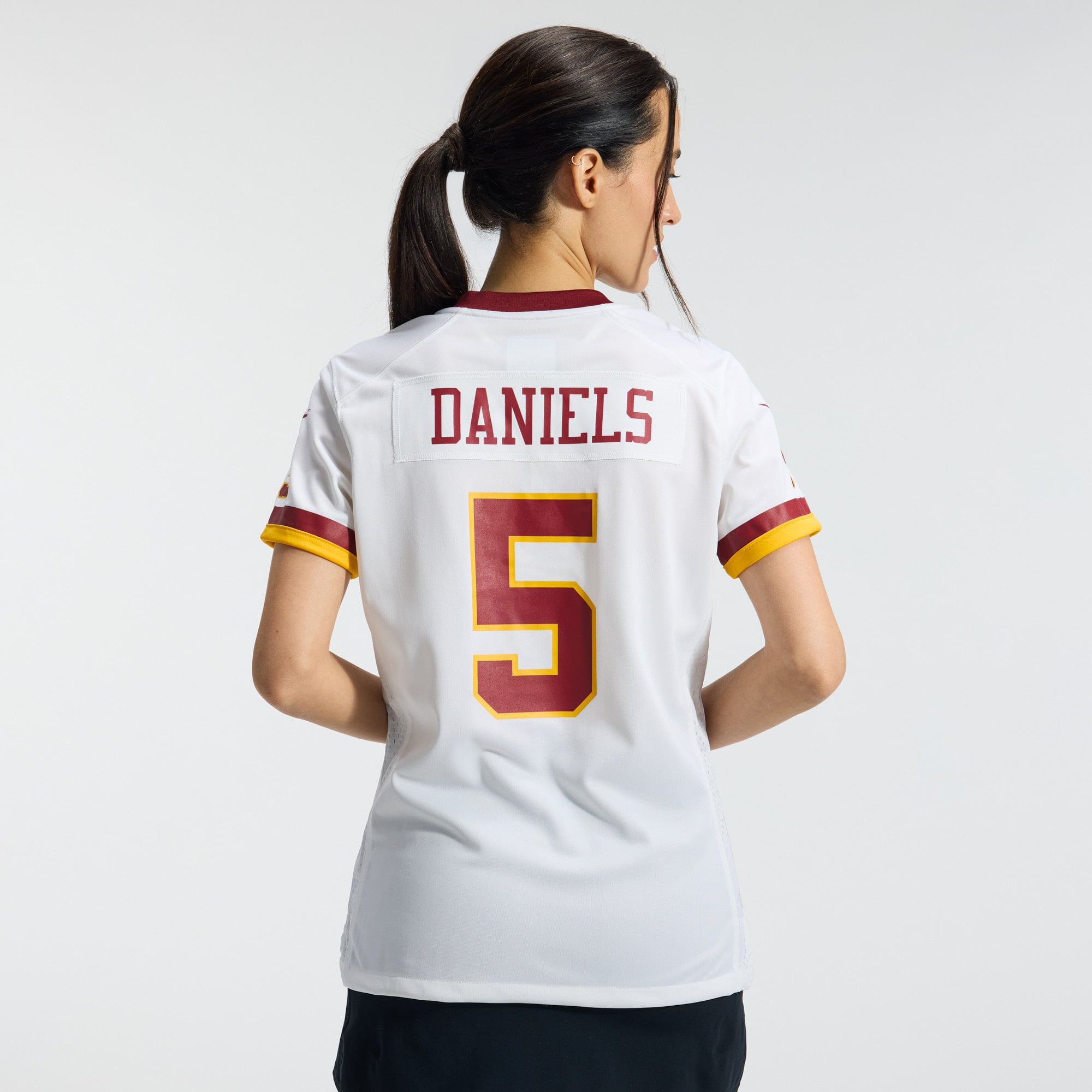 Jayden Daniels Washington Commanders Women's Game Jersey - White - Image 5