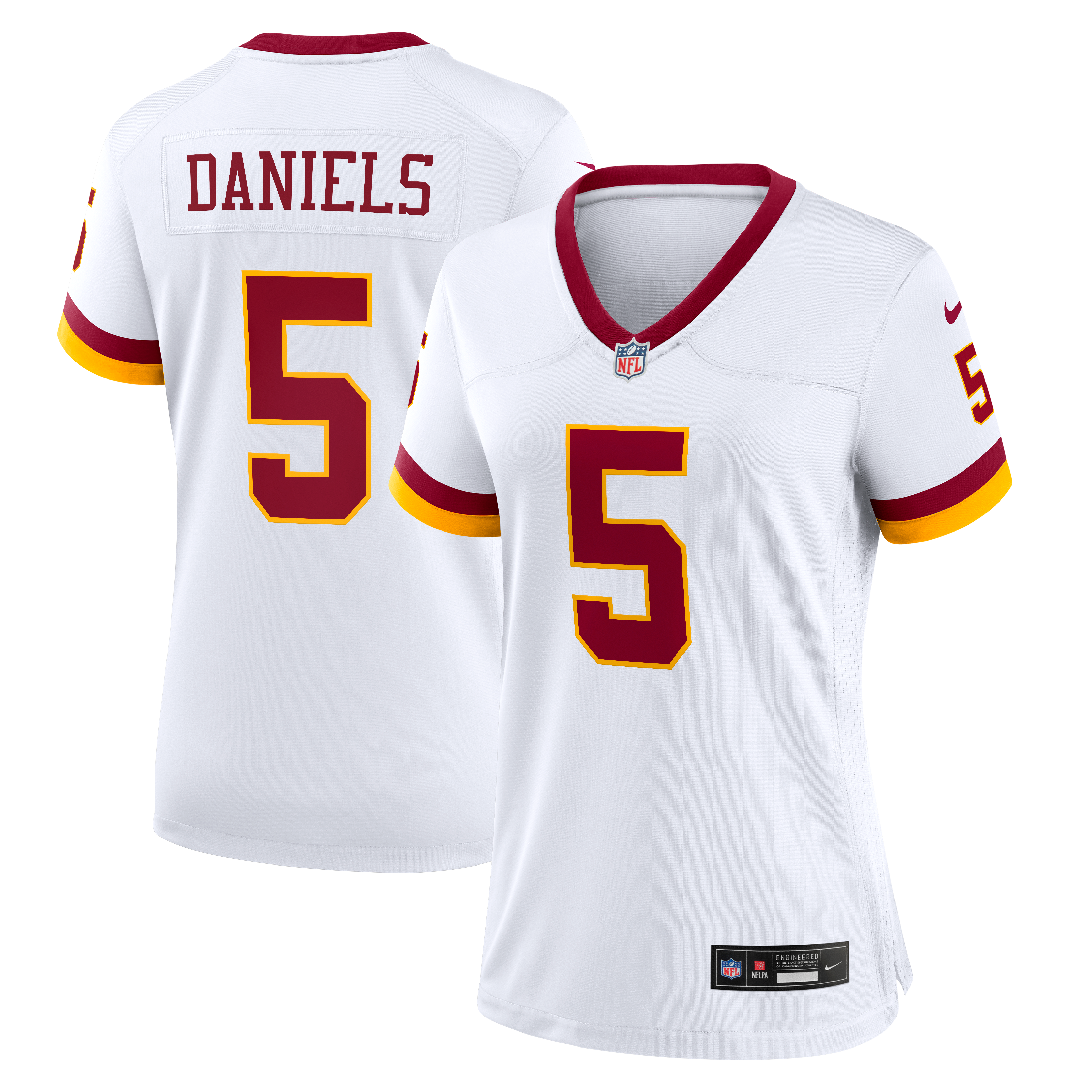 Jayden Daniels Washington Commanders Women's Game Jersey - White - Image 2
