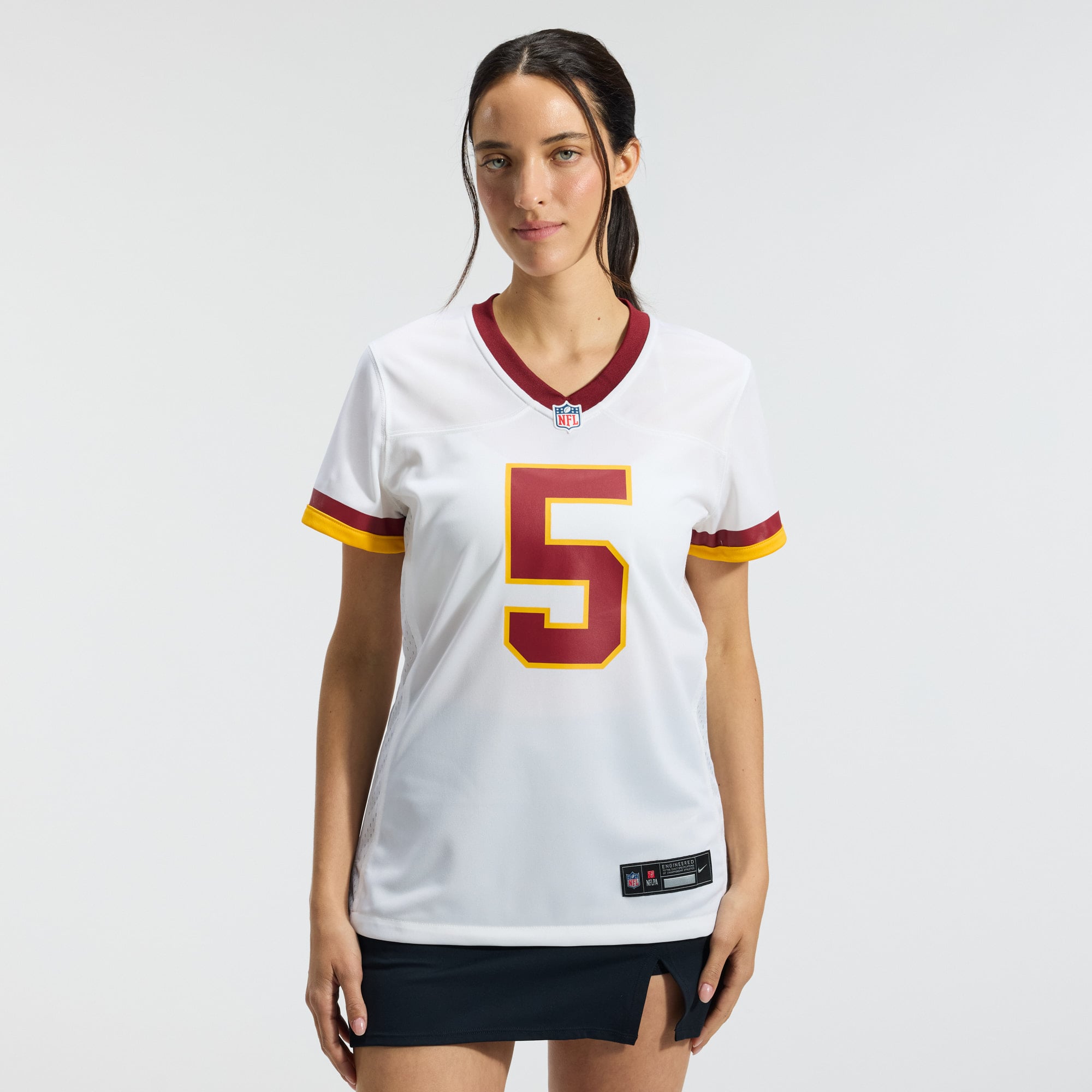 Jayden Daniels Washington Commanders Women's Game Jersey - White - Image 4