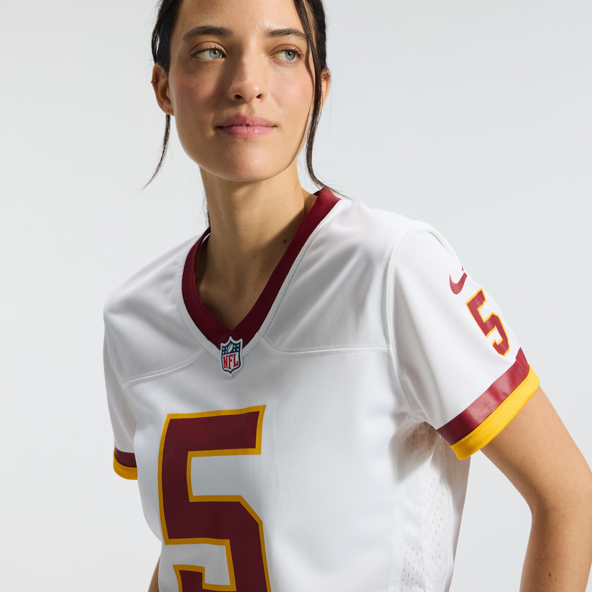 Jayden Daniels Washington Commanders Women's Game Jersey - White - Image 11