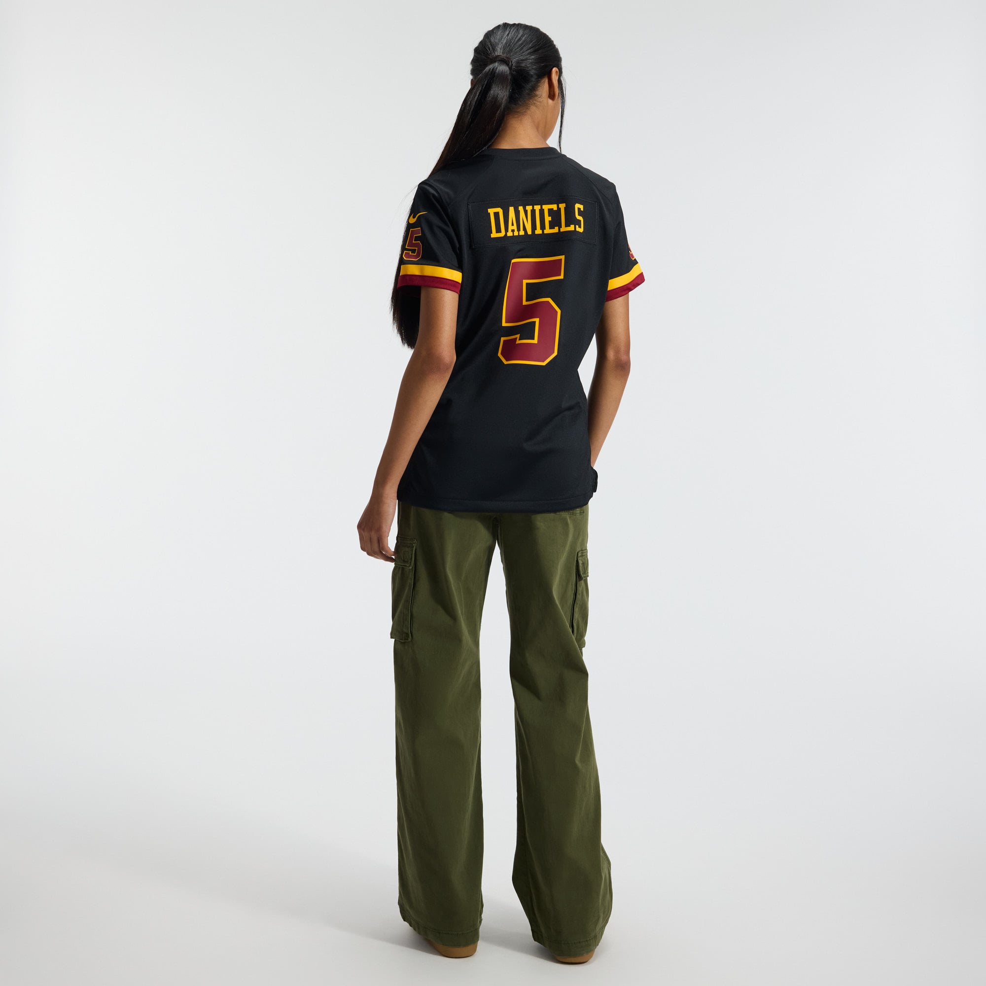 Jayden Daniels Washington Commanders Women's Game Super Bowl Era Jersey - Black - Image 7