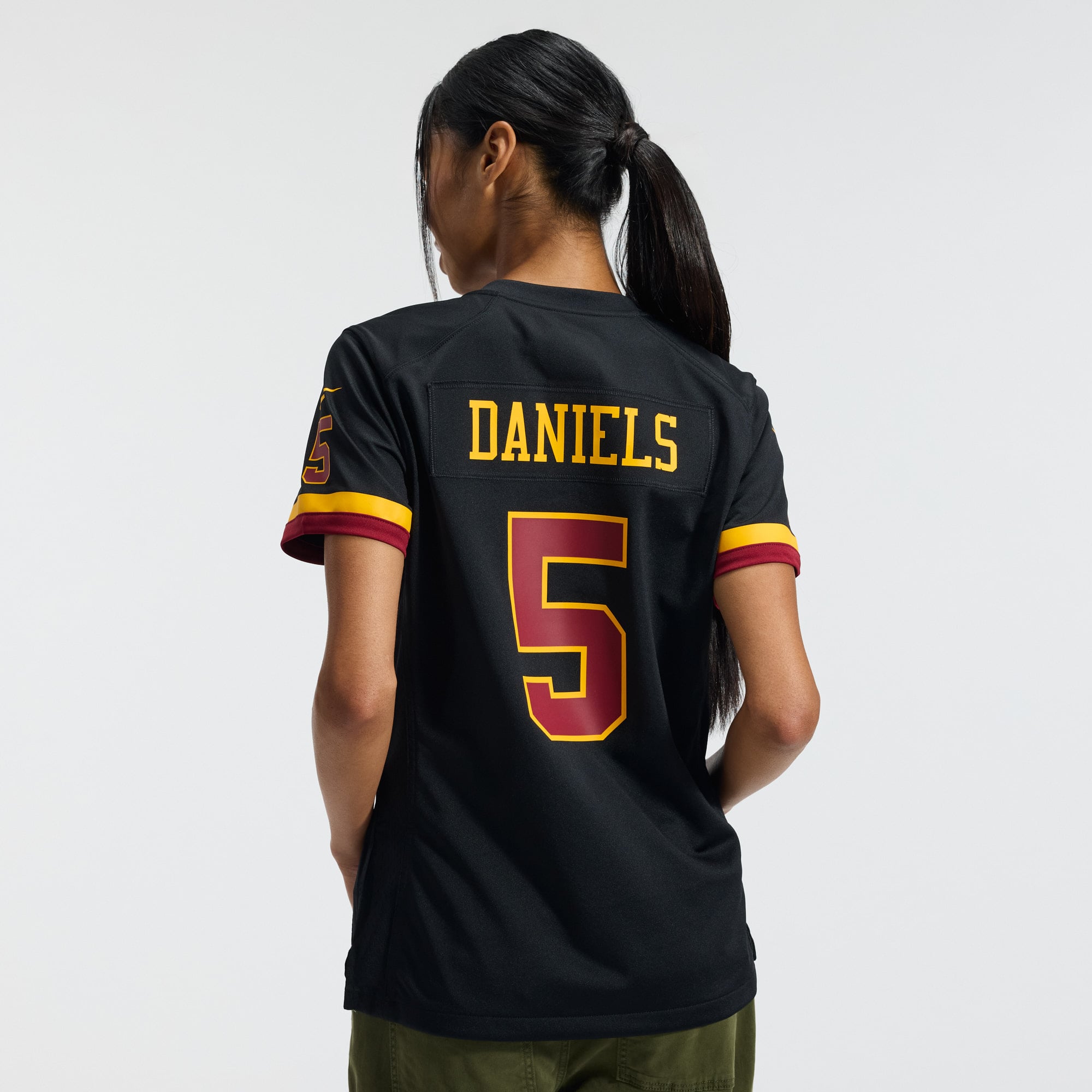 Jayden Daniels Washington Commanders Women's Game Super Bowl Era Jersey - Black - Image 5