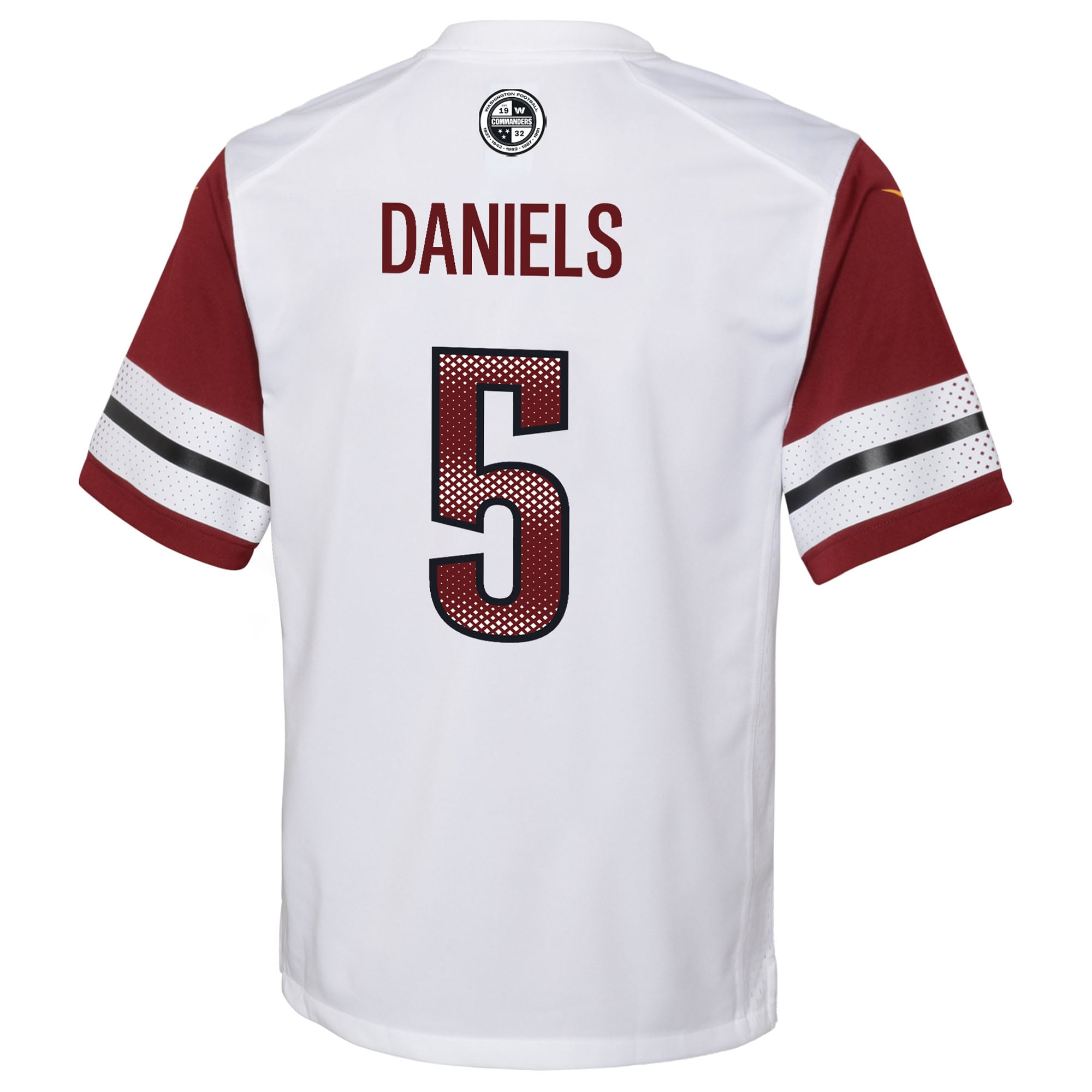 Jayden Daniels Washington Commanders Youth Alternate Game Jersey - White - Image 4