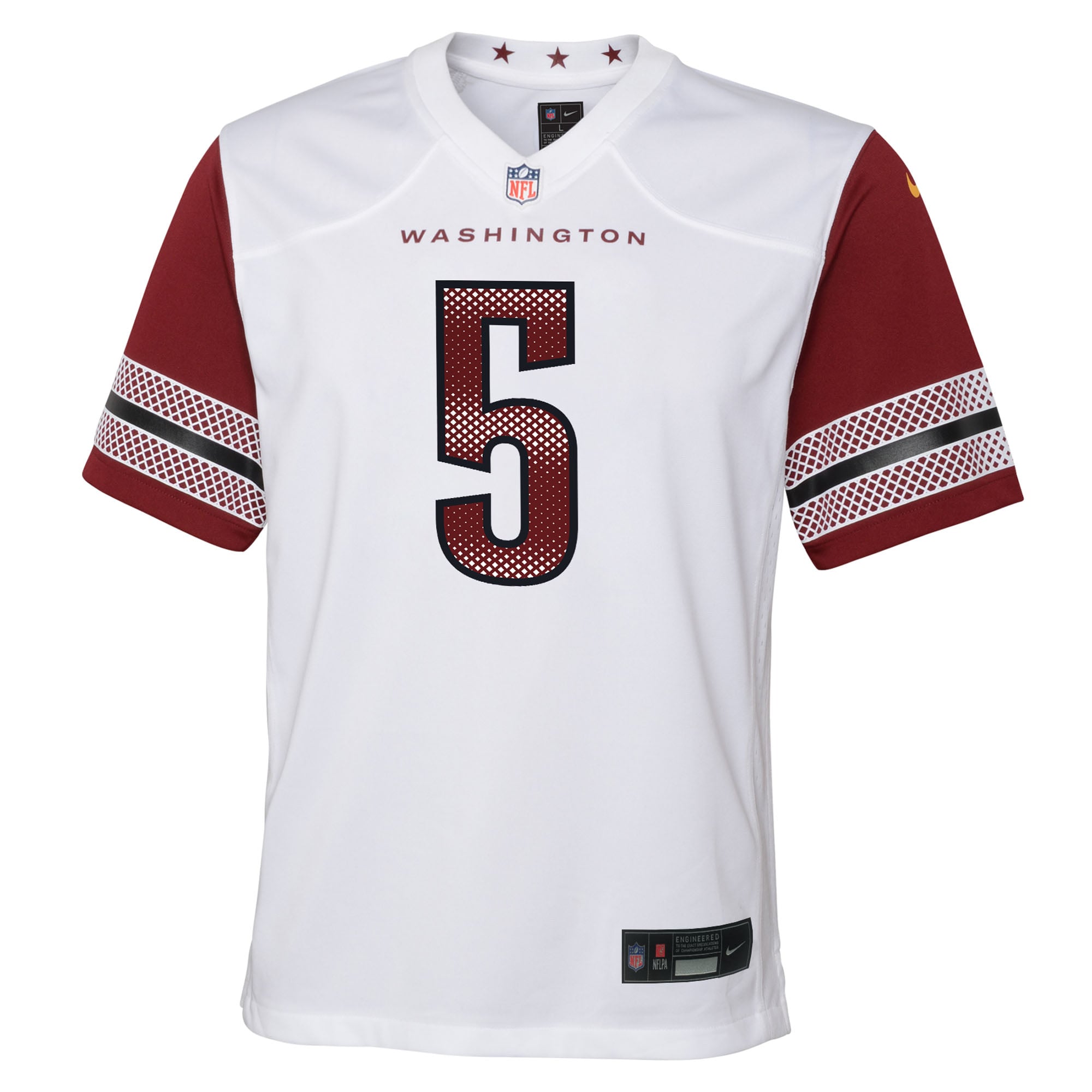 Jayden Daniels Washington Commanders Youth Alternate Game Jersey - White - Image 3