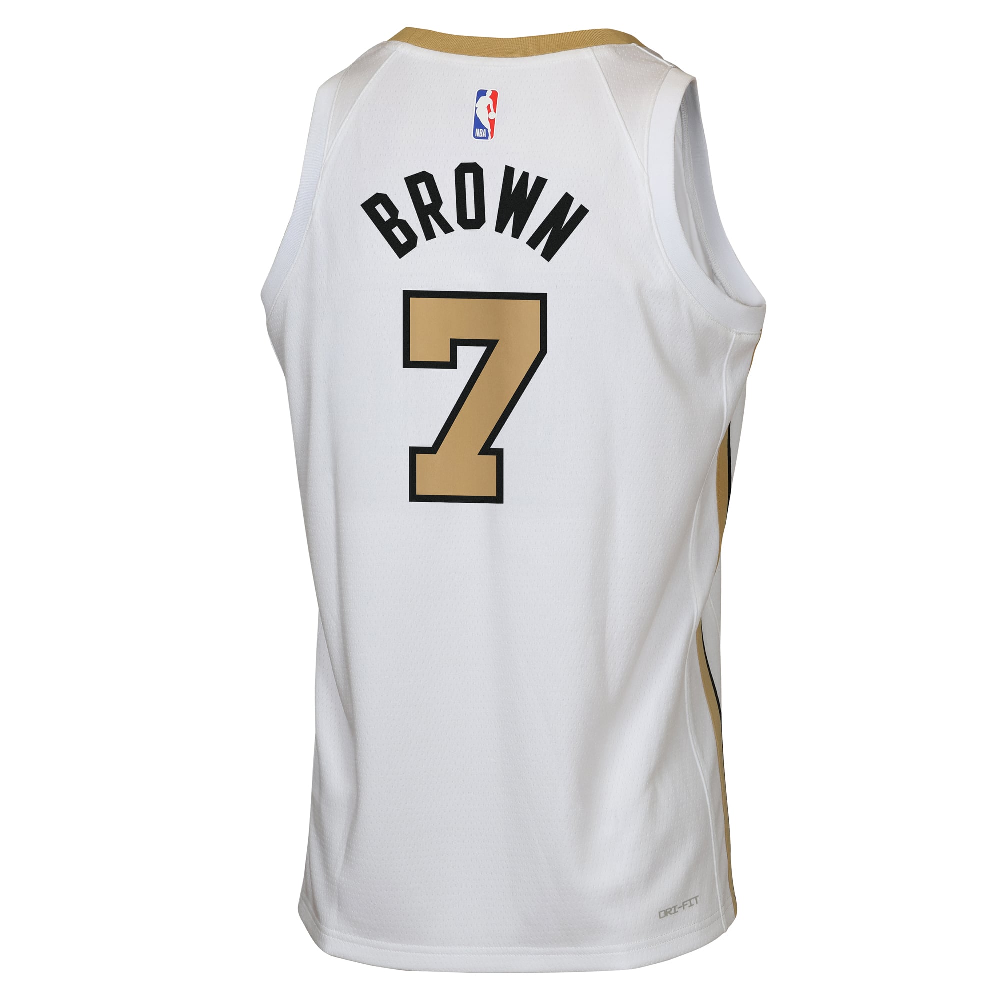 Jaylen Brown Boston Celtics Youth 2025/26 City Edition Swingman Jersey - White - Image 4