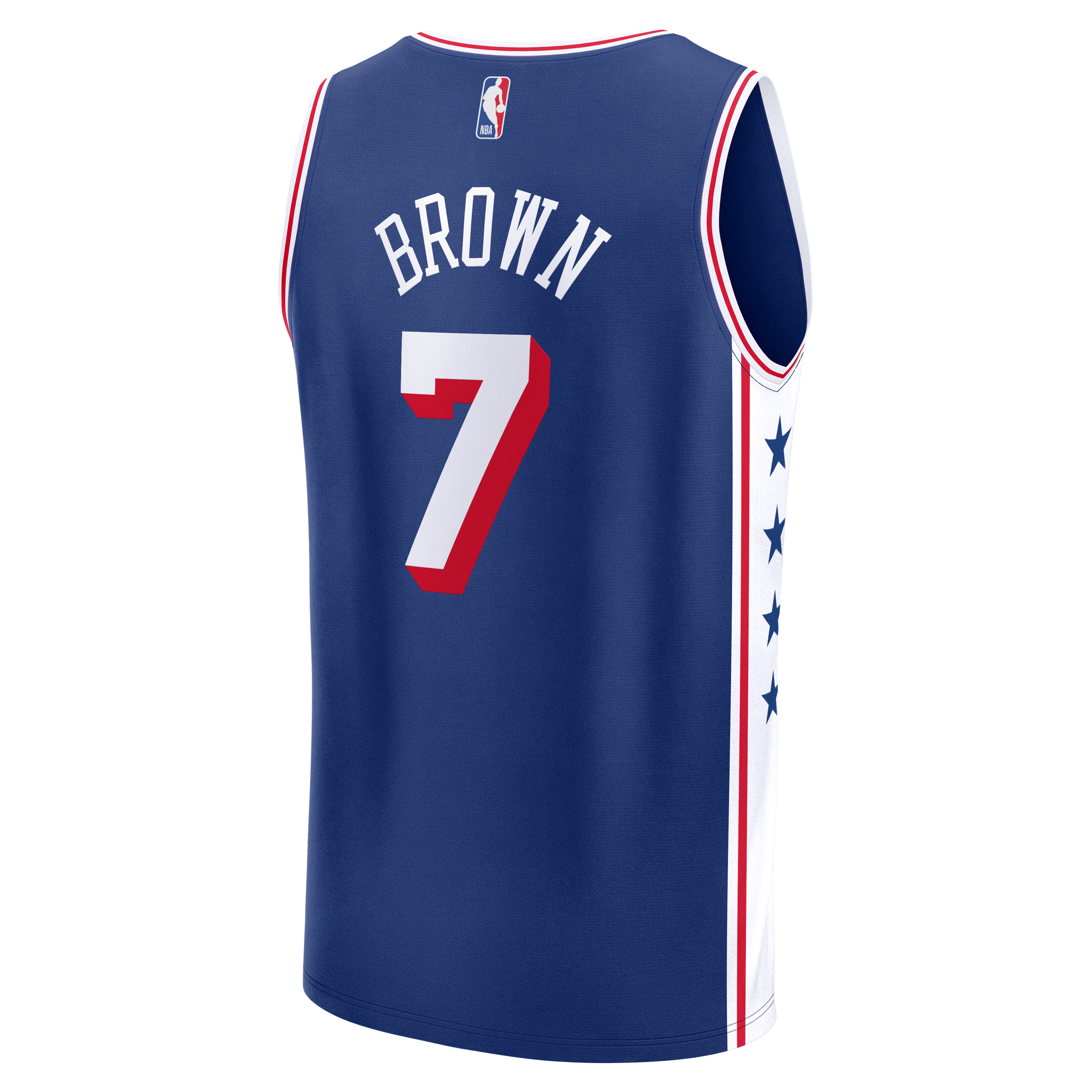 Jaylen Brown Philadelphia 76ers Fast Break Jersey - Association Edition - Royal - Image 4
