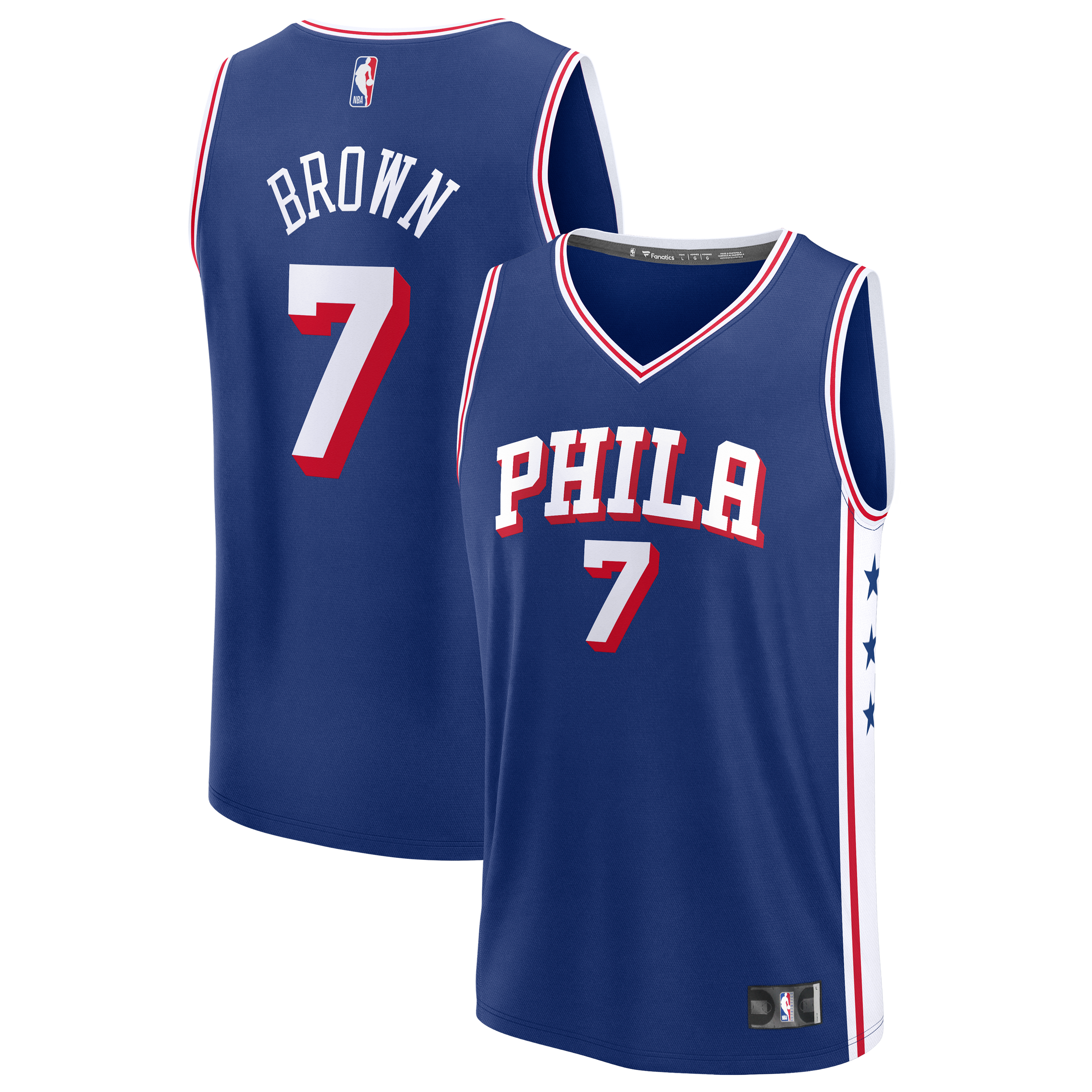 Jaylen Brown Philadelphia 76ers Fast Break Jersey - Association Edition - Royal