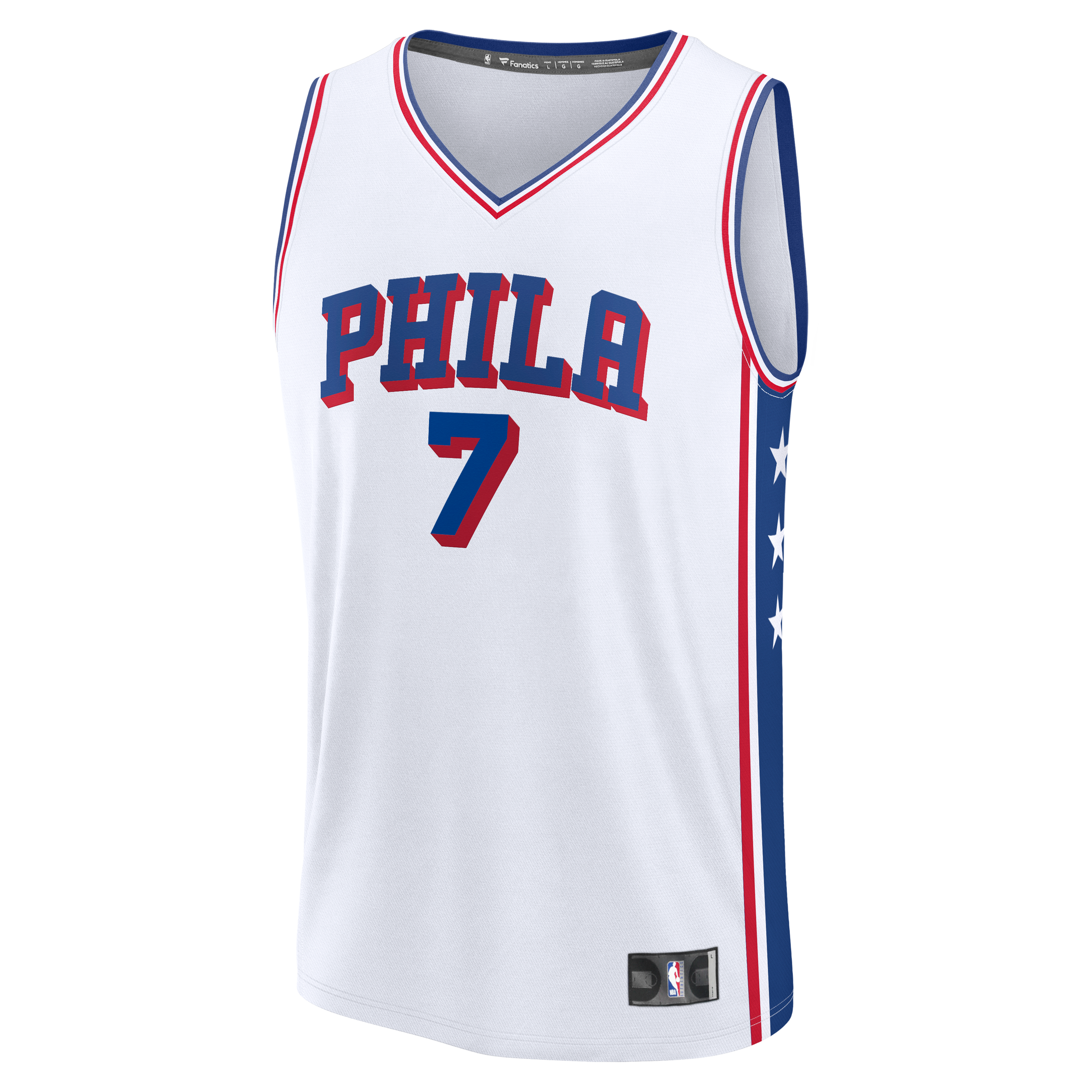 Jaylen Brown Philadelphia 76ers Fast Break Jersey - Association Edition - White - Image 3
