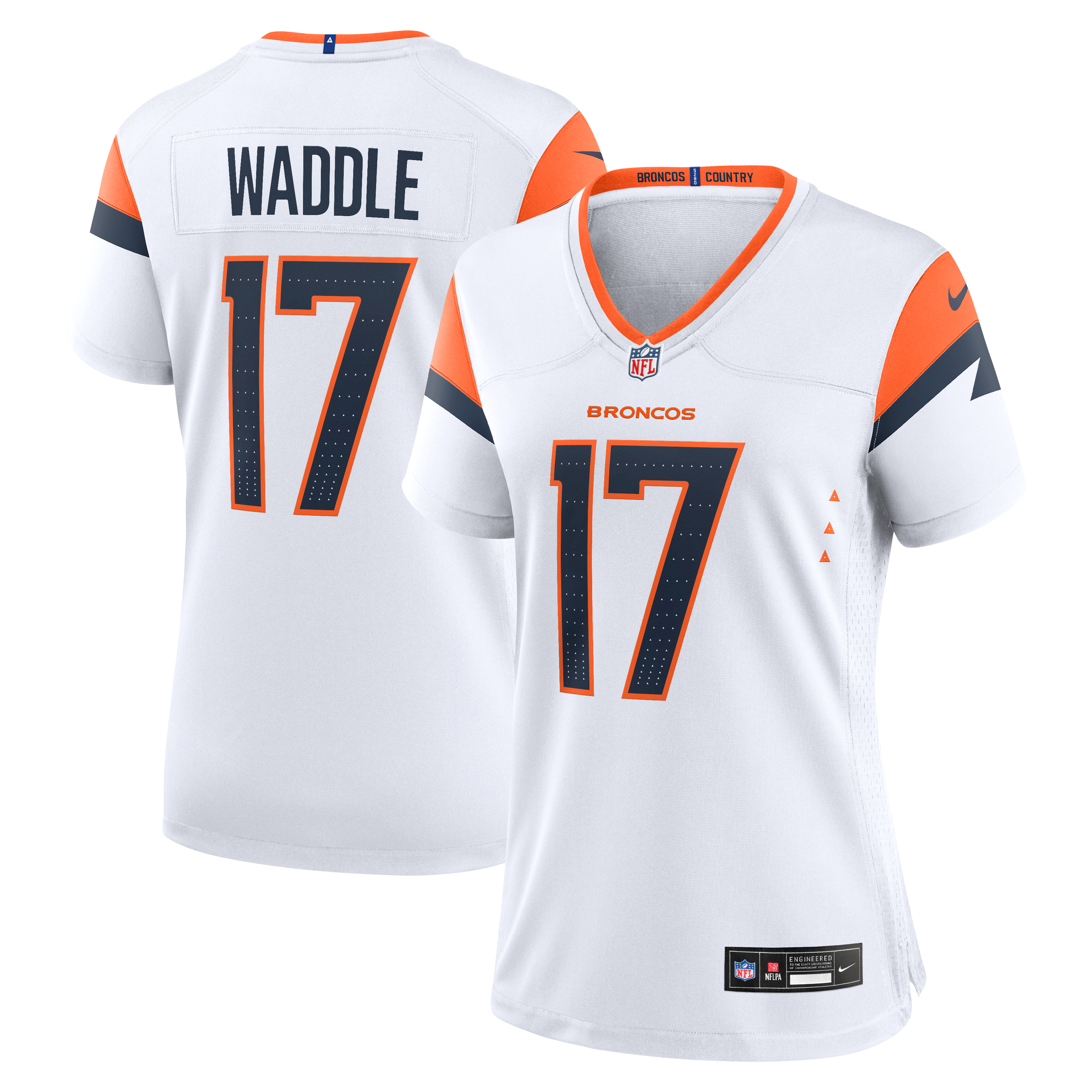 Jaylen Waddle Denver Broncos Women's Game Jersey - White - Image 2