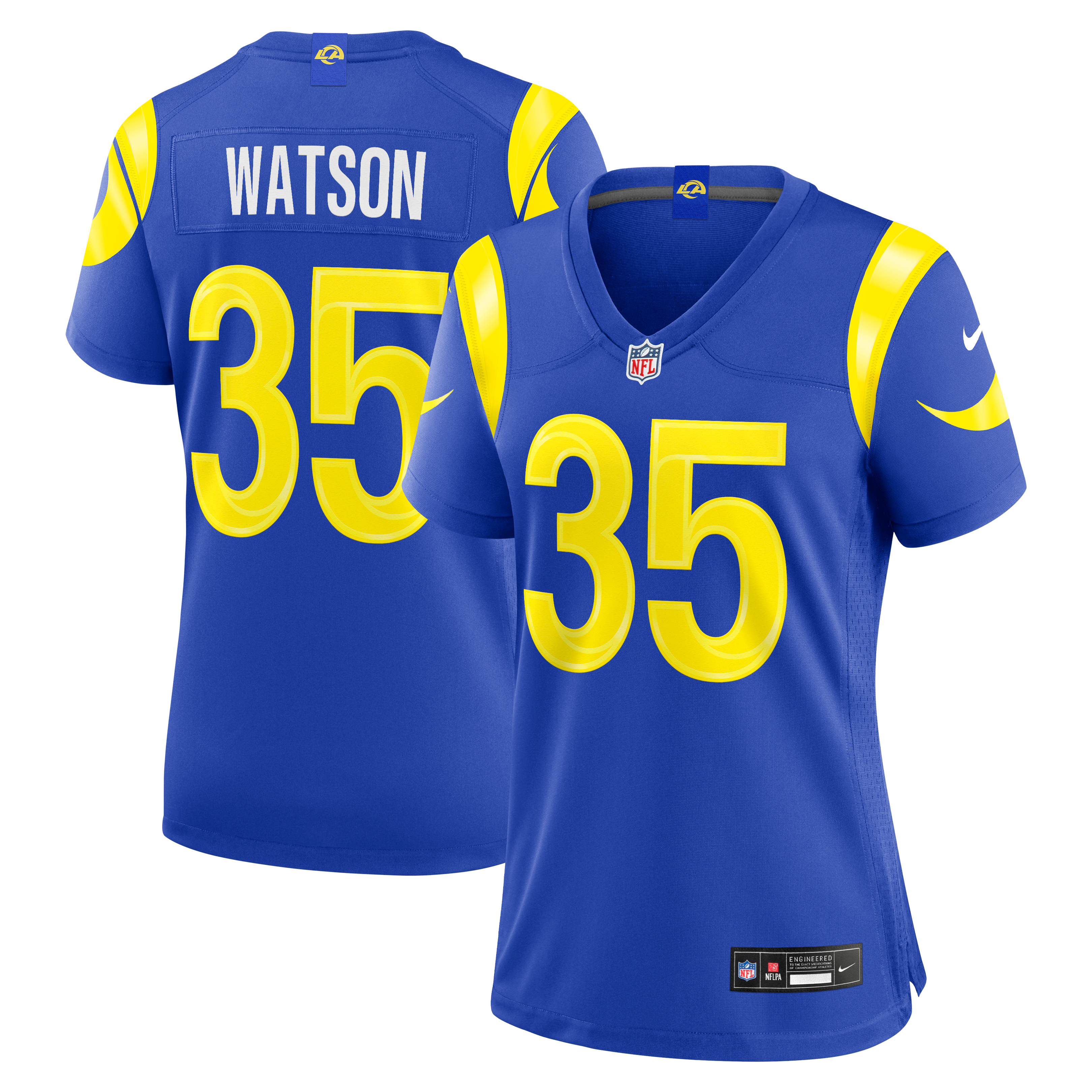 Jaylen Watson Los Angeles Rams Women's Team Game Jersey - Royal - Image 2