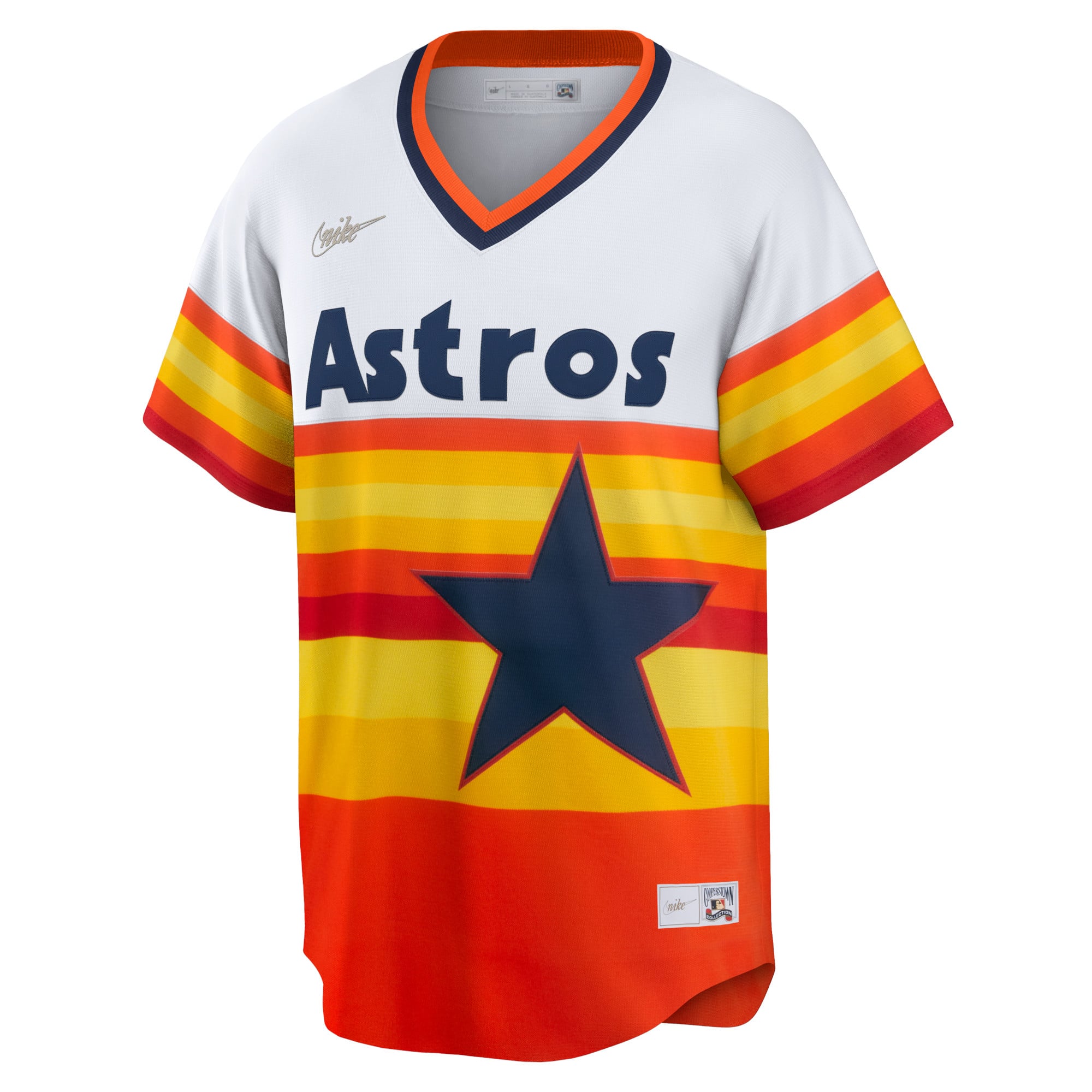 Jeff Bagwell Houston Astros Home Cooperstown Collection Player Jersey - White - Image 3