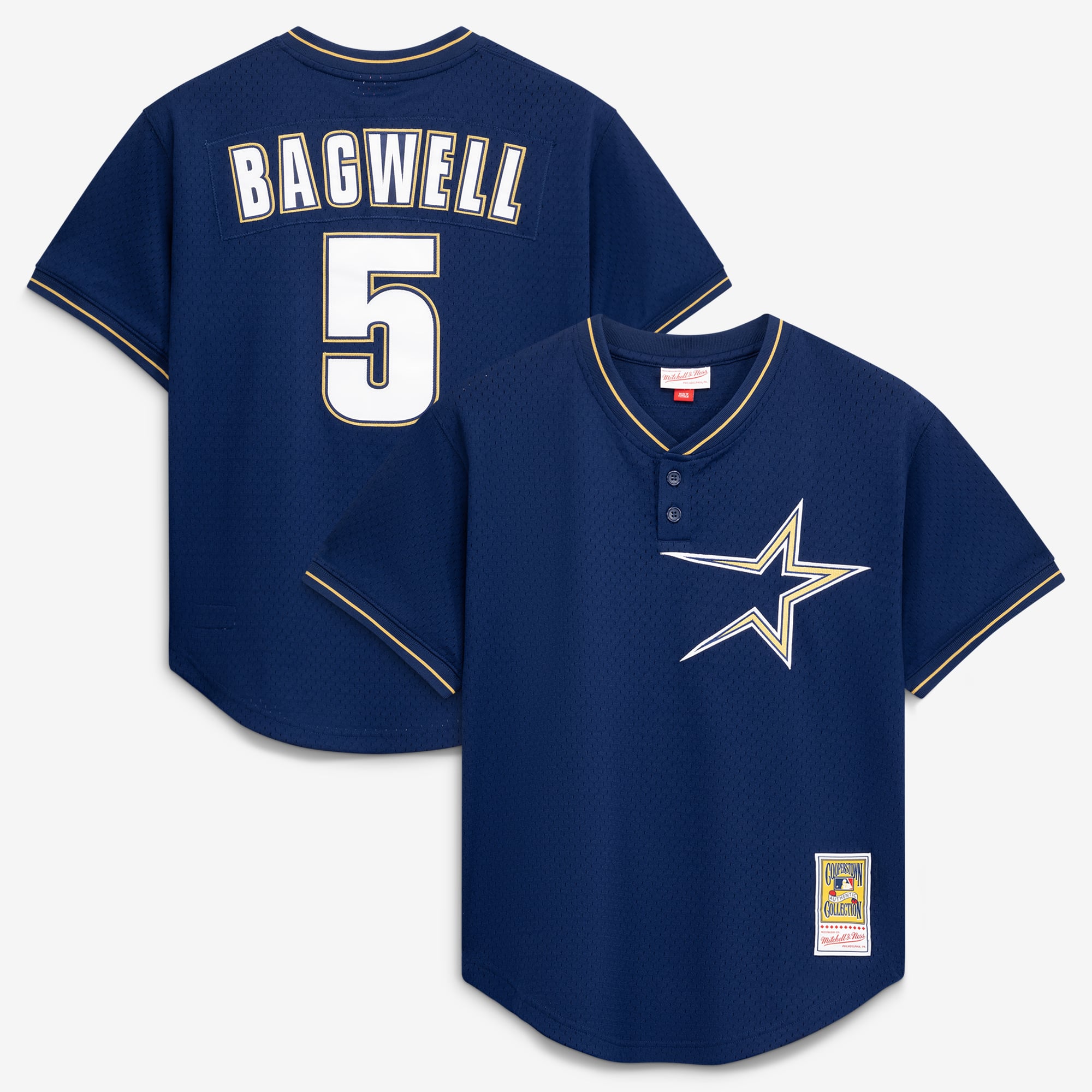 Jeff Bagwell Houston Astros Batting Practice Jersey - Navy - Image 2