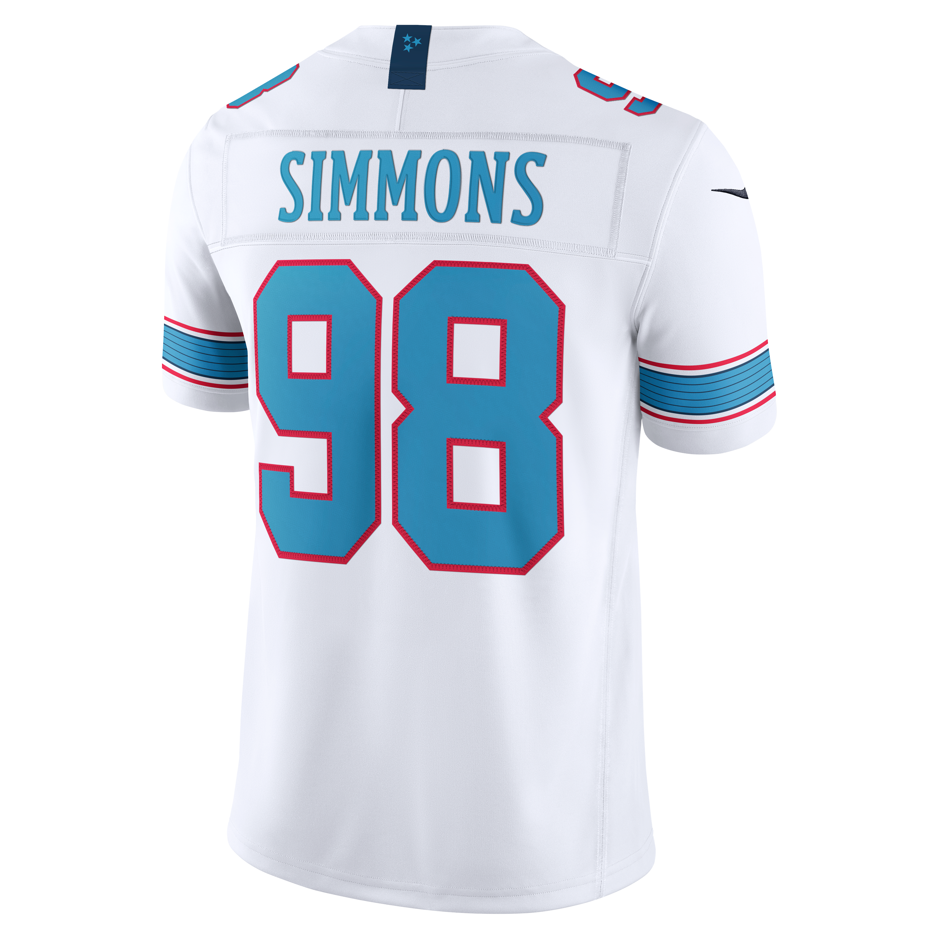Jeffery Simmons Tennessee Titans Vapor F.U.S.E. Stitched Limited Jersey - White - Image 4