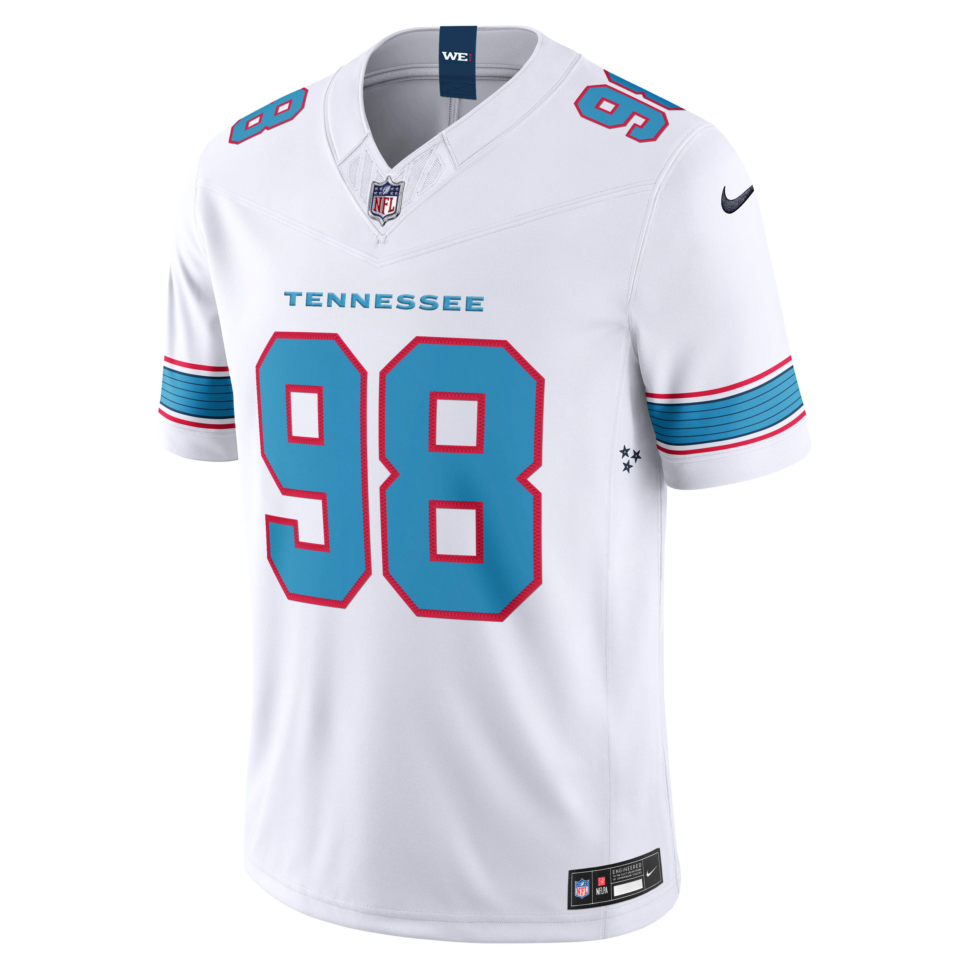 Jeffery Simmons Tennessee Titans Vapor F.U.S.E. Stitched Limited Jersey - White - Image 3