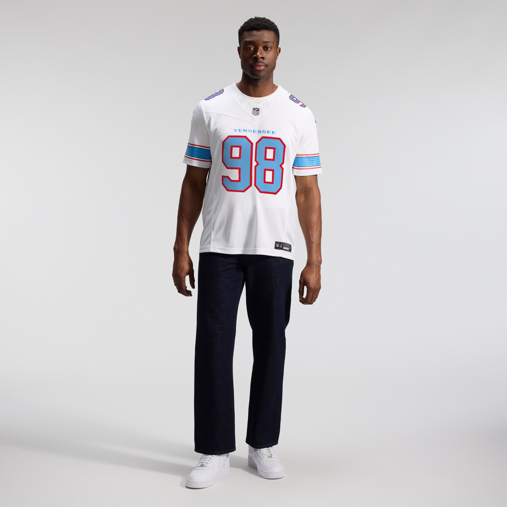 Jeffery Simmons Tennessee Titans Vapor F.U.S.E. Stitched Limited Jersey - White - Image 7
