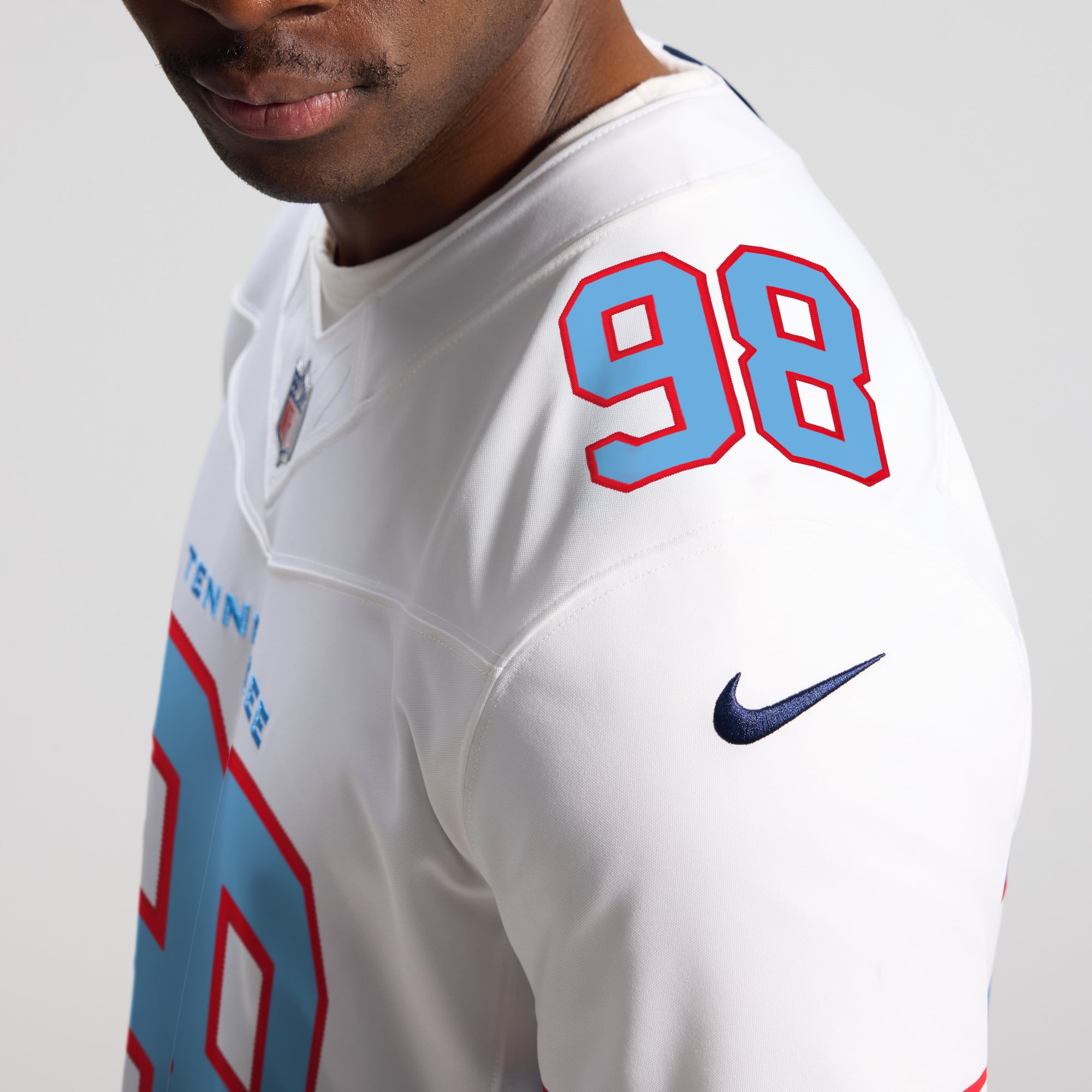 Jeffery Simmons Tennessee Titans Vapor F.U.S.E. Stitched Limited Jersey - White - Image 9