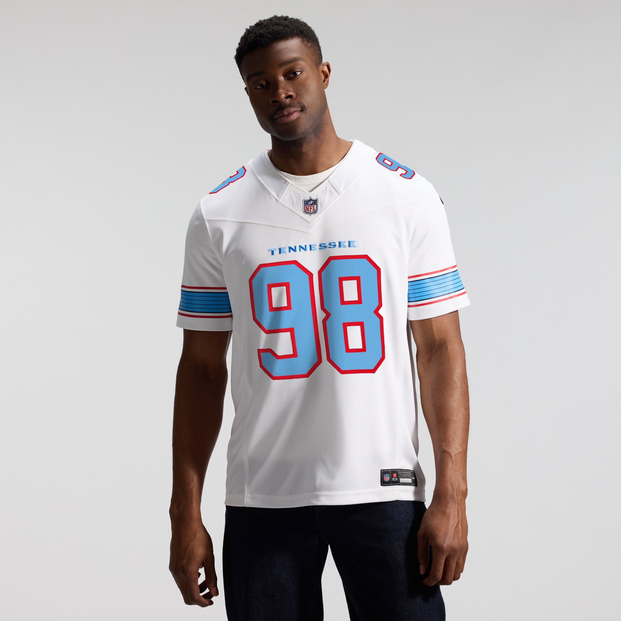 Jeffery Simmons Tennessee Titans Vapor F.U.S.E. Stitched Limited Jersey - White - Image 5