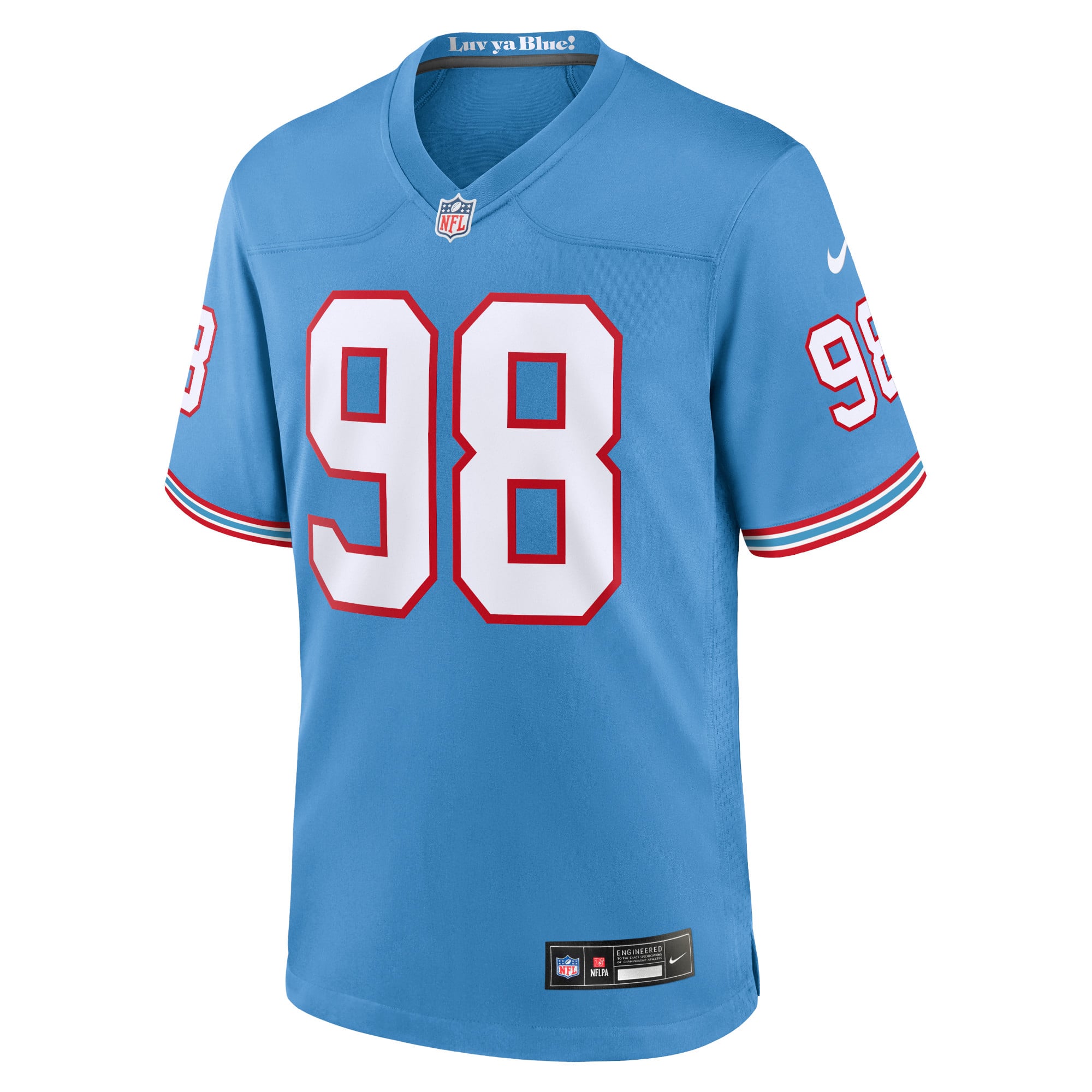 Jeffery Simmons Tennessee Titans Youth Game Jersey - Light Blue - Image 3