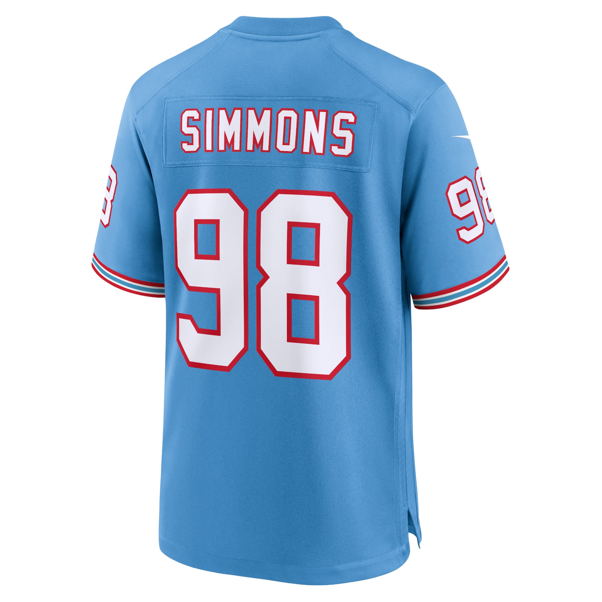 Jeffery Simmons Tennessee Titans Youth Game Jersey - Light Blue - Image 4