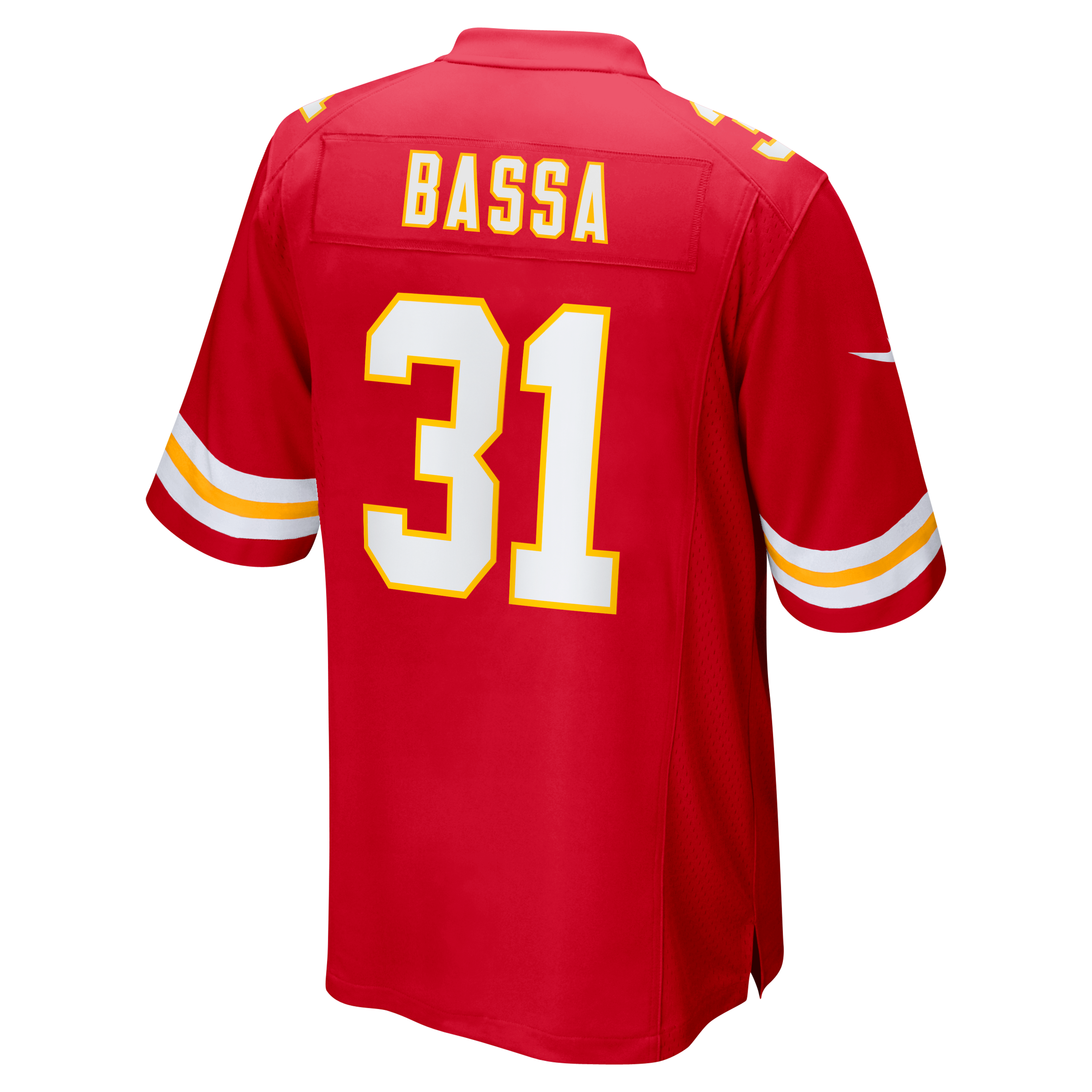 Jeffrey Bassa Kansas City Chiefs Team Game Jersey - Red - Image 4