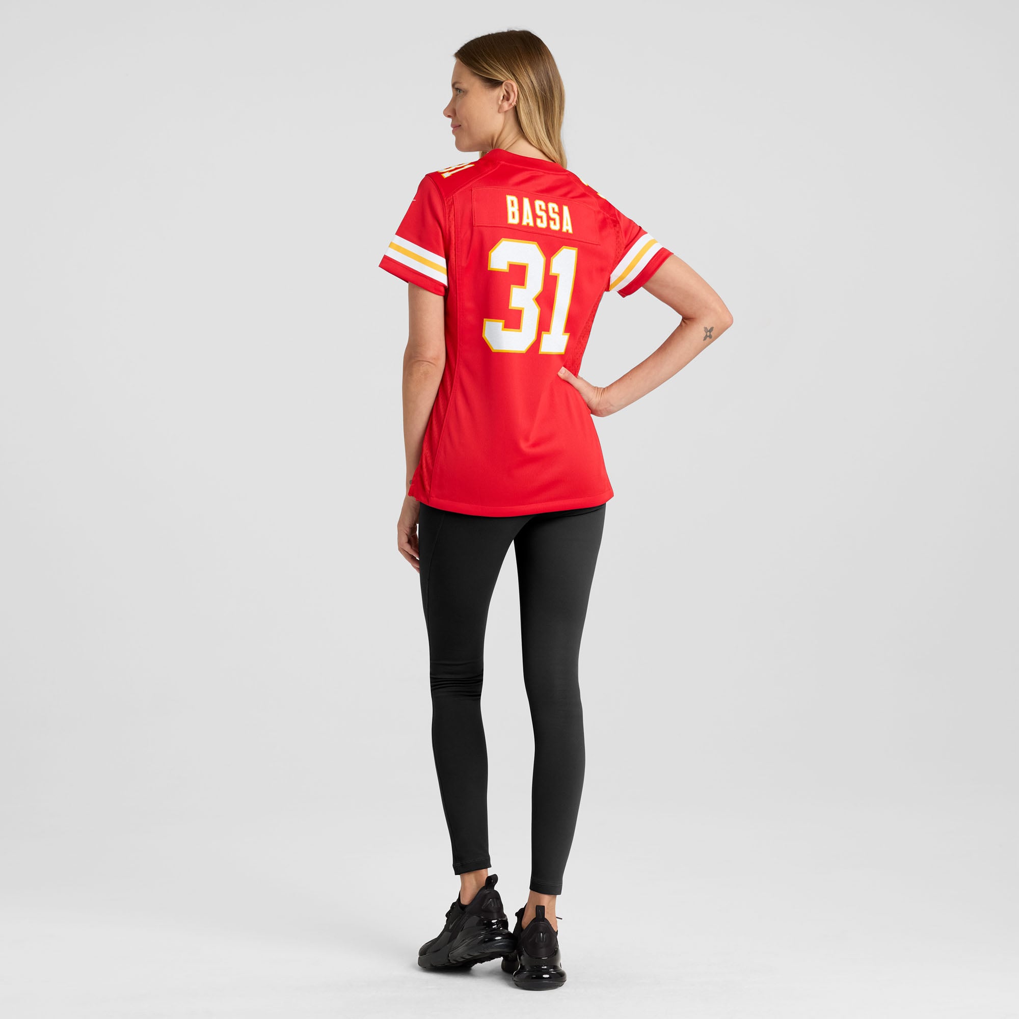 Jeffrey Bassa Kansas City Chiefs Women's Team Game Jersey - Red - Image 6