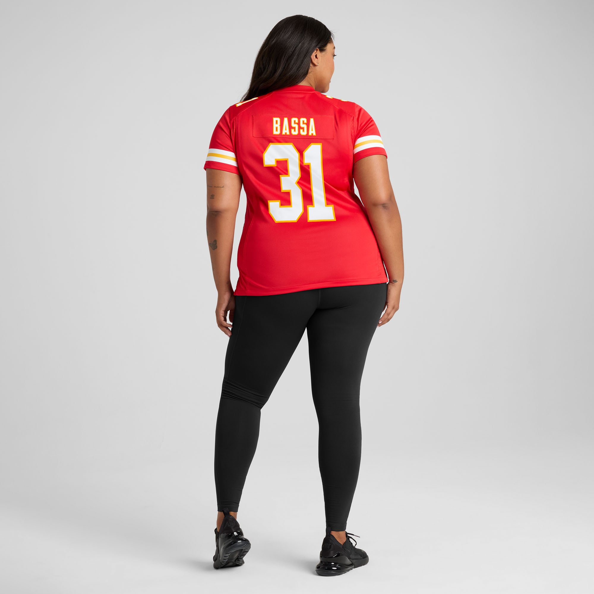Jeffrey Bassa Kansas City Chiefs Women's Team Game Jersey - Red - Image 8