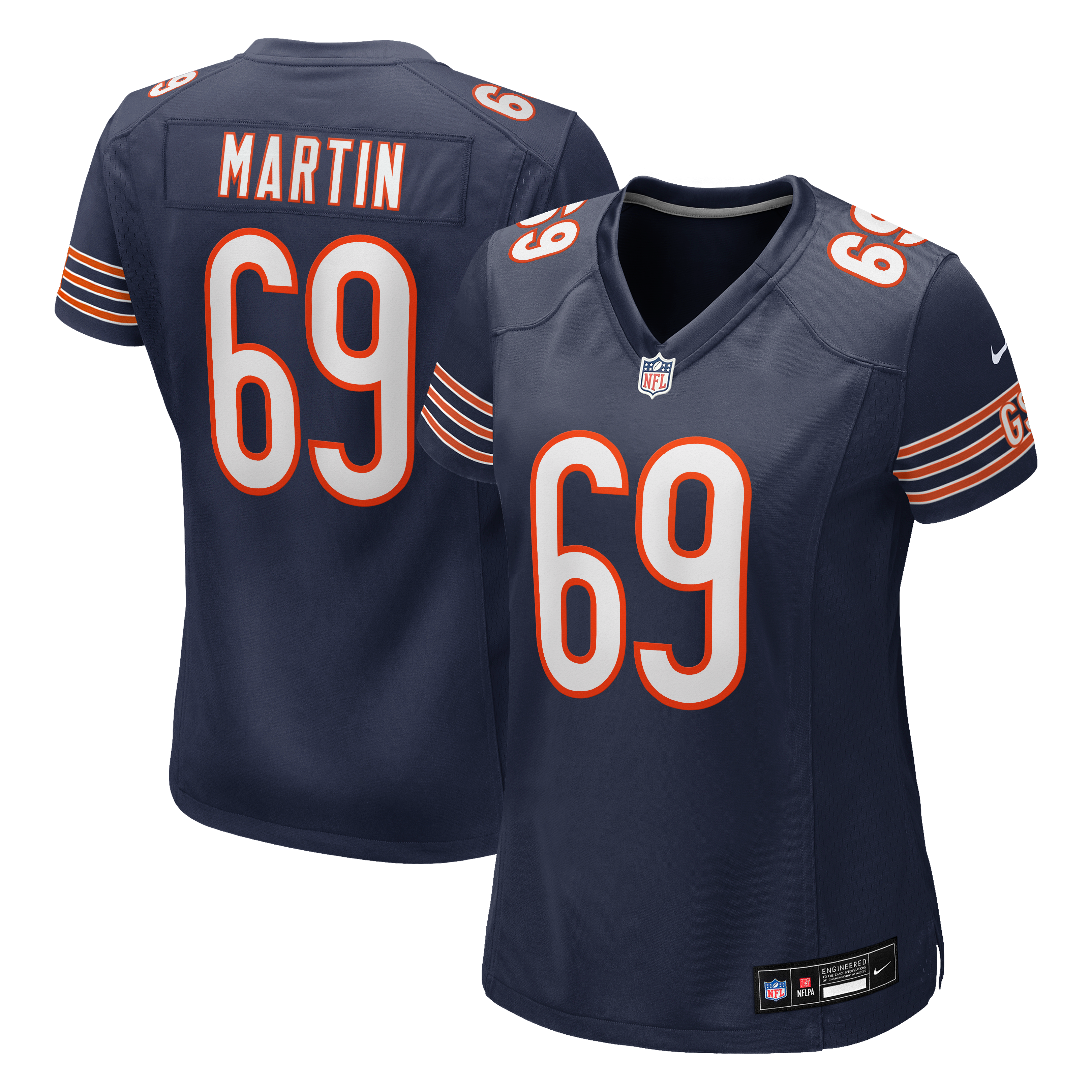 Jeremiah Martin Chicago Bears Women's Team Game Jersey - Navy - Image 2