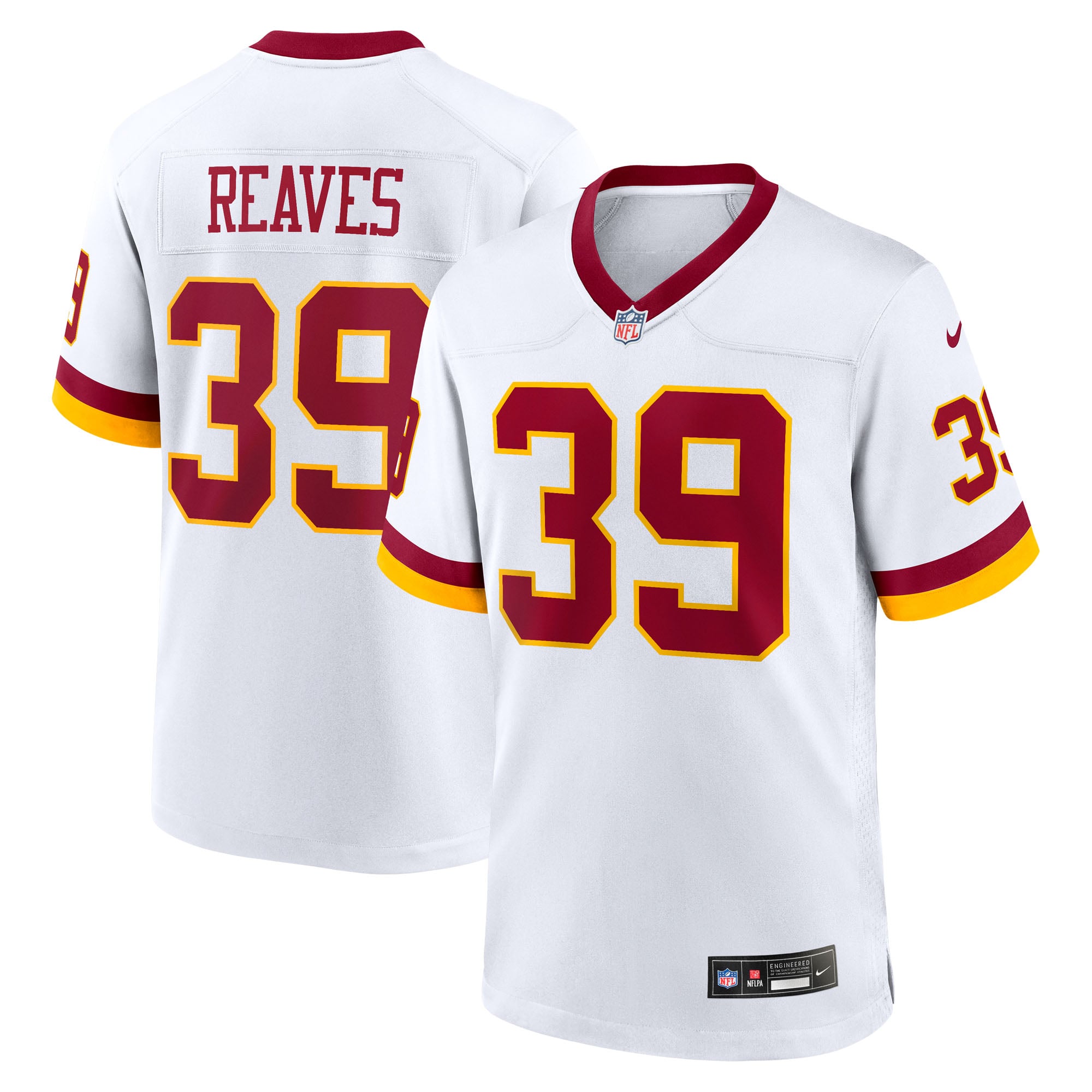 Jeremy Reaves Washington Commanders Game Jersey - White - Image 2