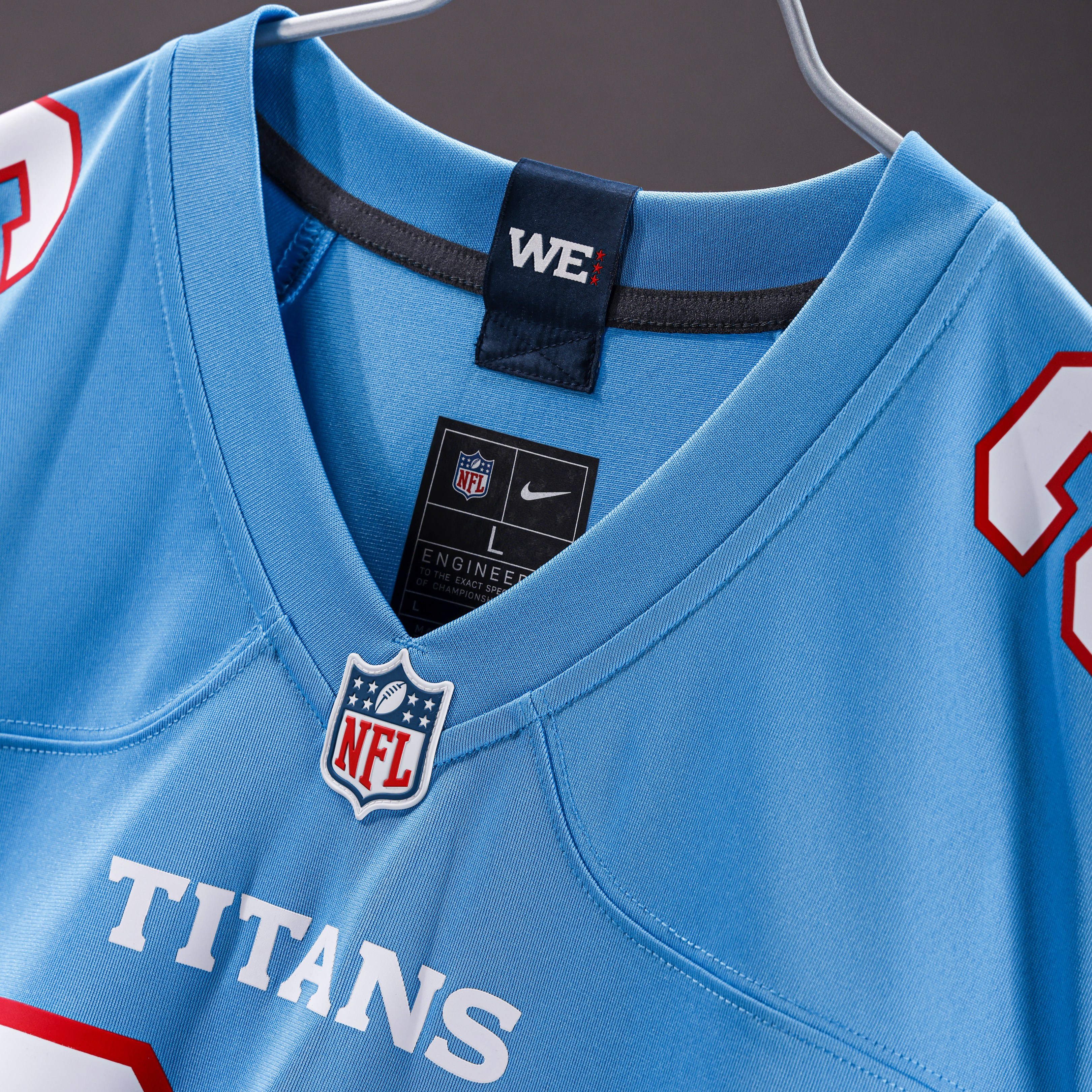 Jermaine Johnson II Tennessee Titans Team Game Jersey - Light Blue - Image 5