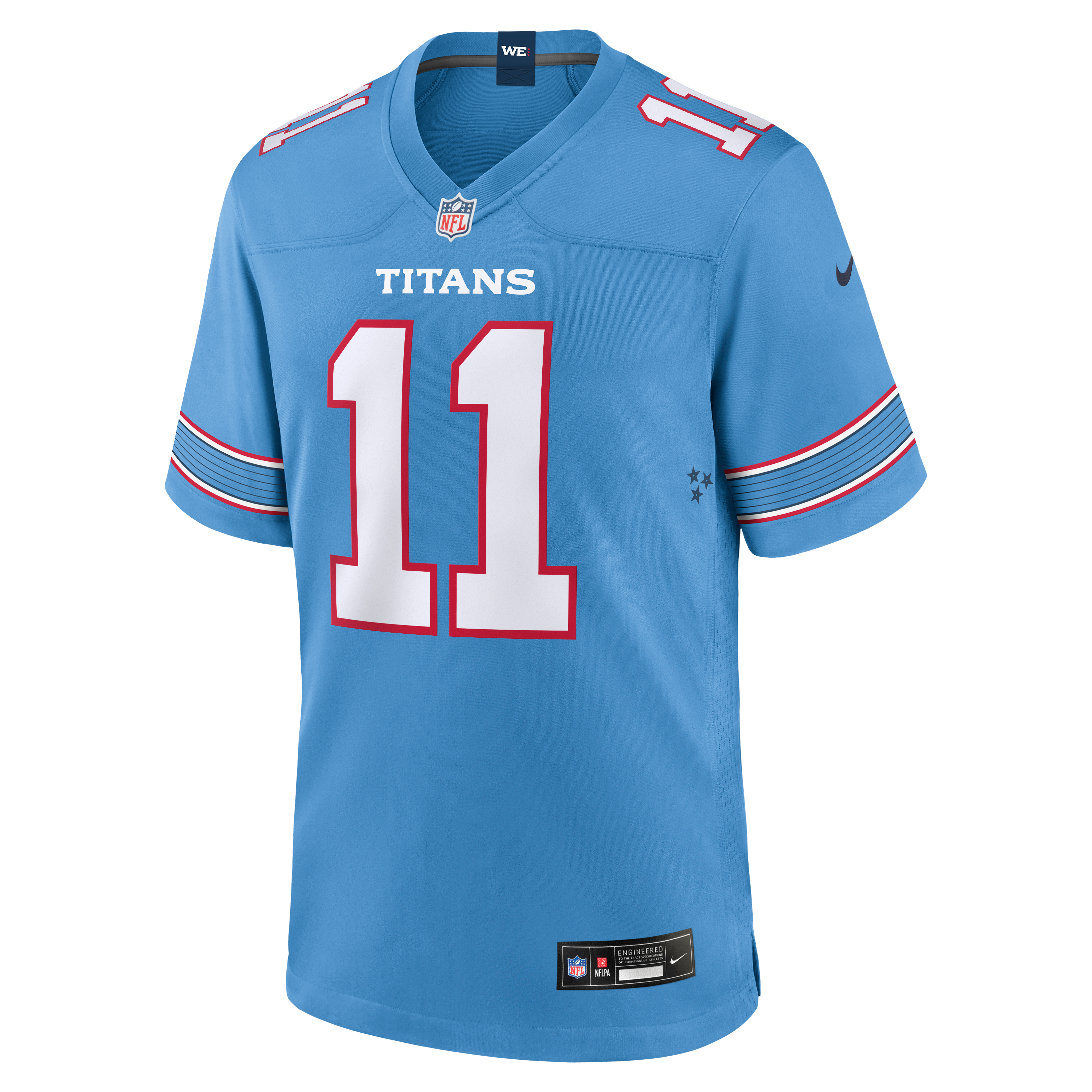 Jermaine Johnson II Tennessee Titans Team Game Jersey - Light Blue - Image 3