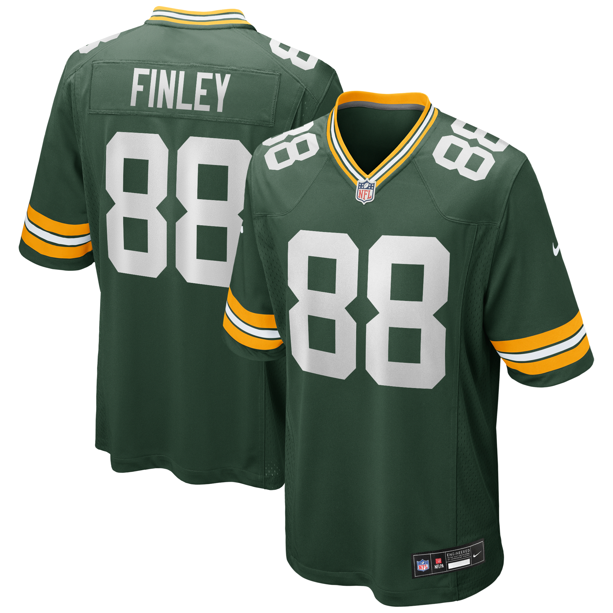 Jermichael Finley Green Bay Packers Game Retired Player Jersey - Green - Image 2