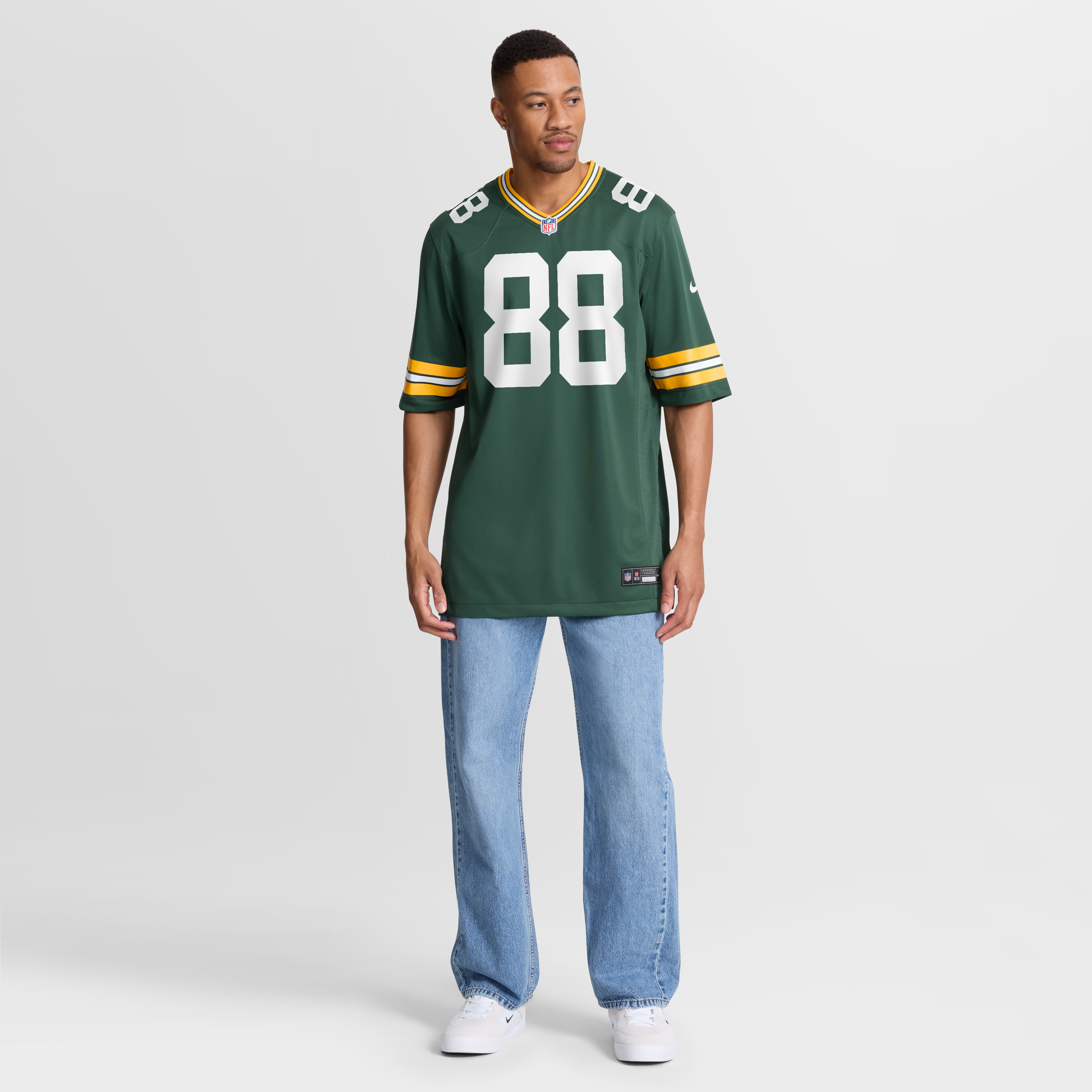 Jermichael Finley Green Bay Packers Game Retired Player Jersey - Green - Image 8