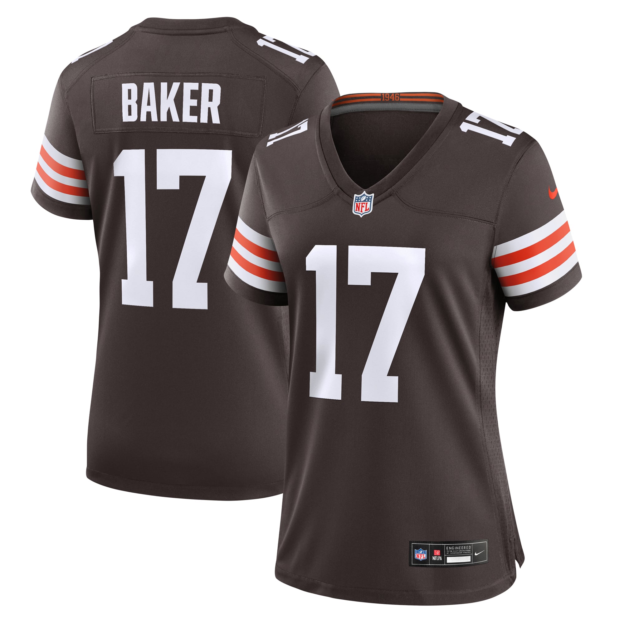 Jerome Baker Cleveland Browns Women's Team Game Jersey - Brown - Image 2