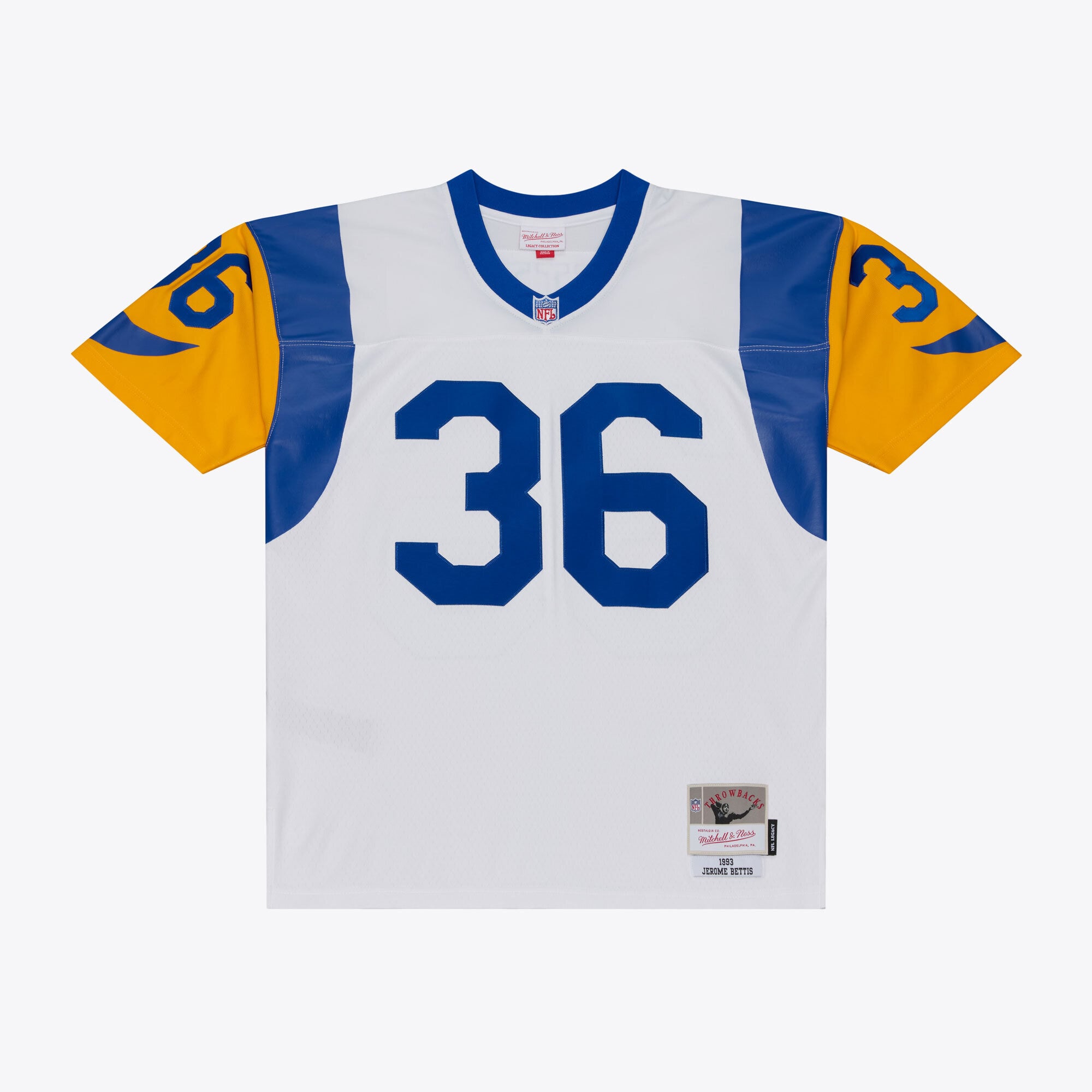 Jerome Bettis Los Angeles Rams Retired Legacy Player Jersey - White - Image 2