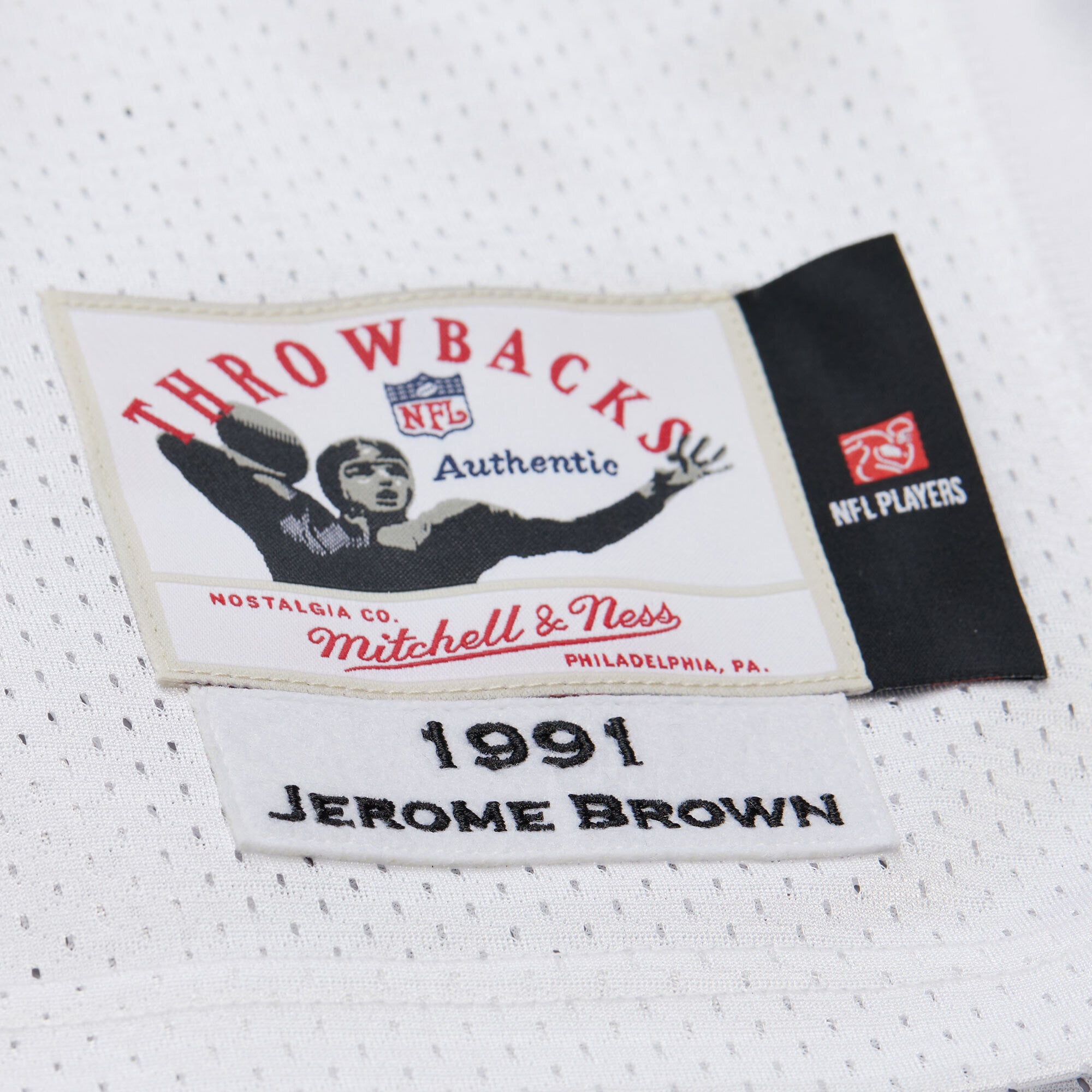 Jerome Brown Philadelphia Eagles 1991 Throwback Retired Player Jersey - White - Image 5