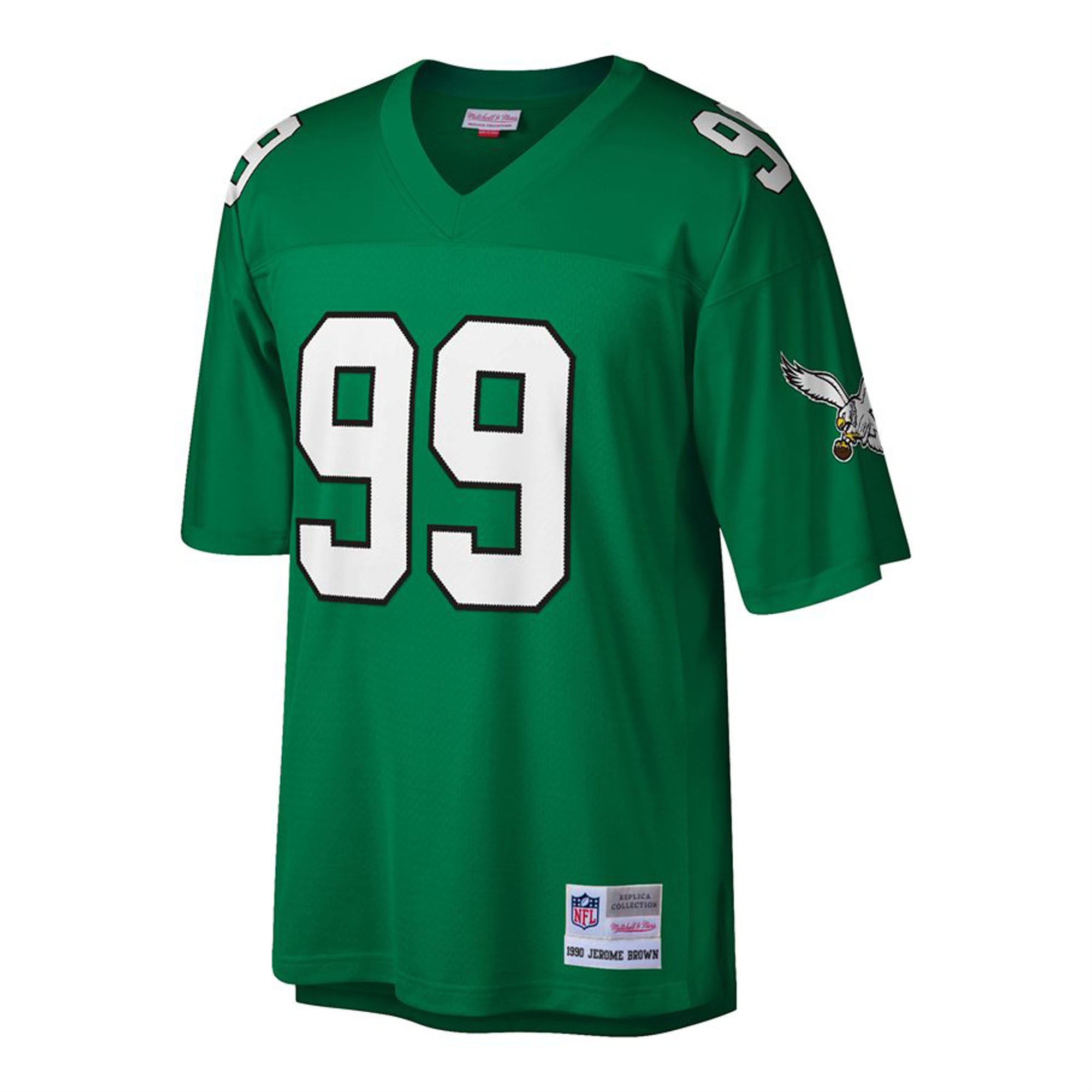 Jerome Brown Philadelphia Eagles Big & Tall 1990 Retired Player Jersey - Kelly Green - Image 3