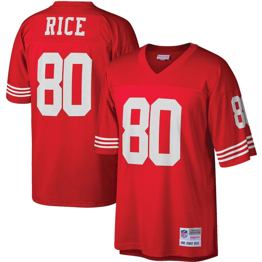 Jerry Rice San Francisco 49ers Big & Tall 1990 Retired Player Jersey - Scarlet