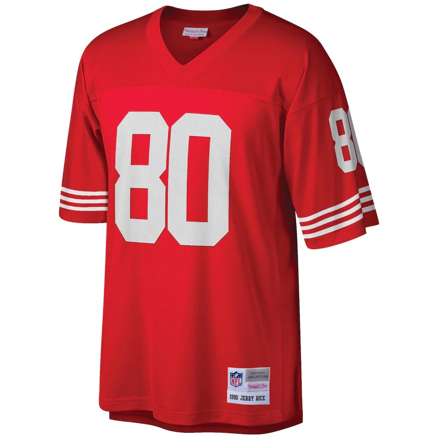 Jerry Rice San Francisco 49ers Big & Tall 1990 Retired Player Jersey - Scarlet - Image 3
