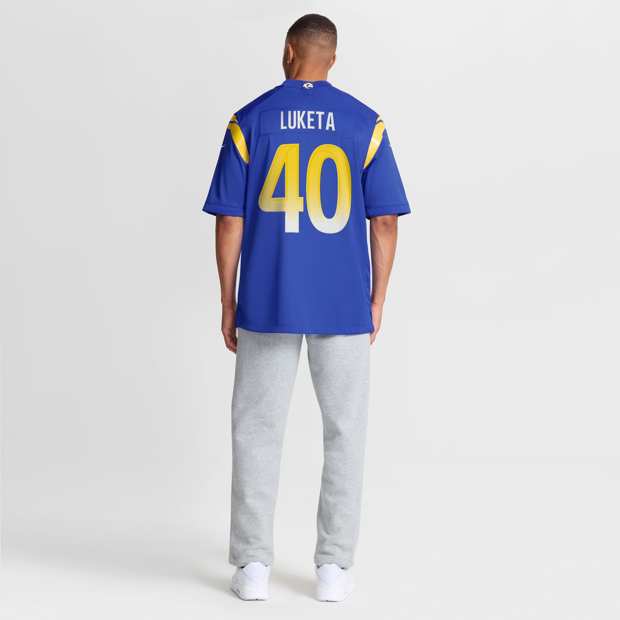 Jesse Luketa Los Angeles Rams Team Game Jersey - Royal - Image 6