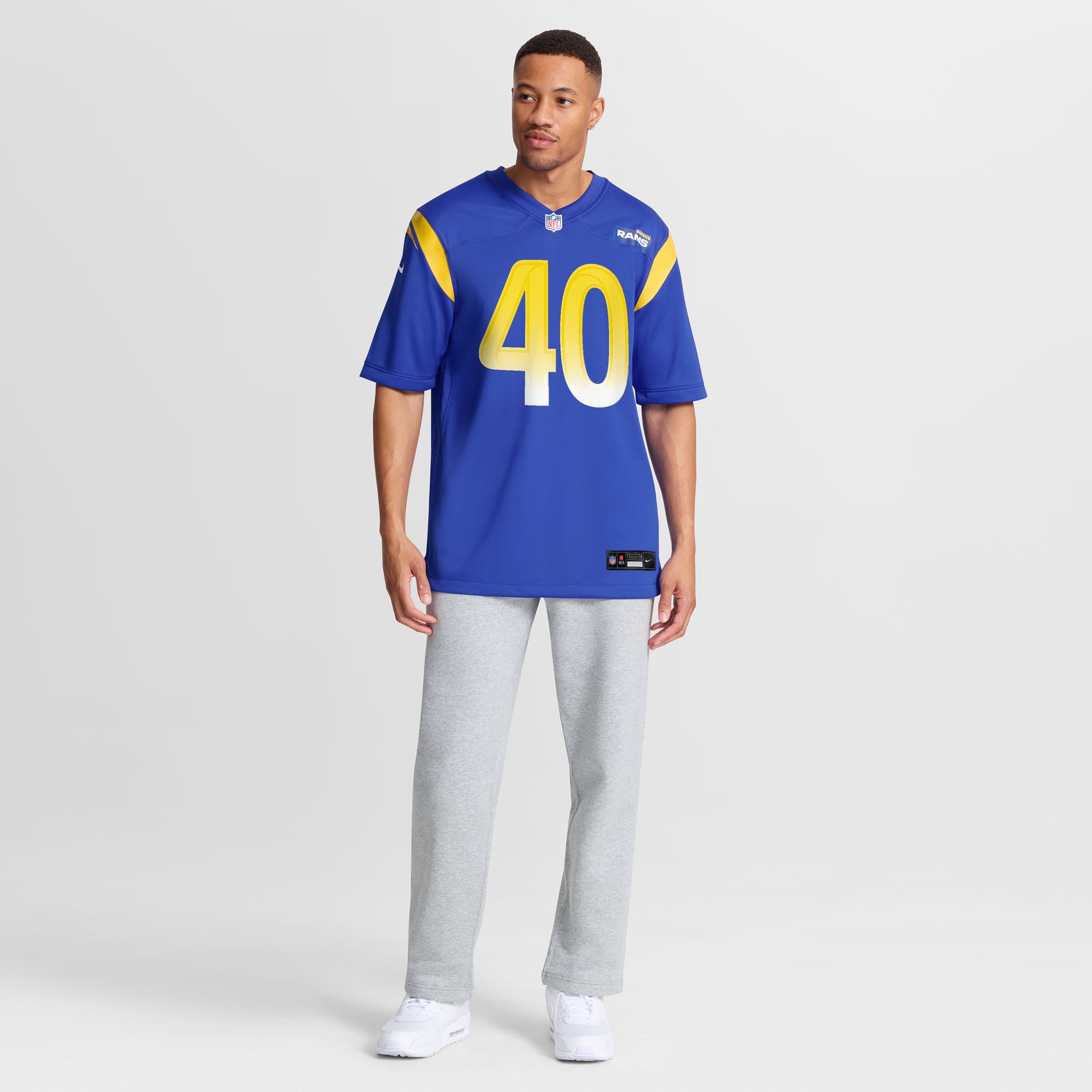 Jesse Luketa Los Angeles Rams Team Game Jersey - Royal - Image 5