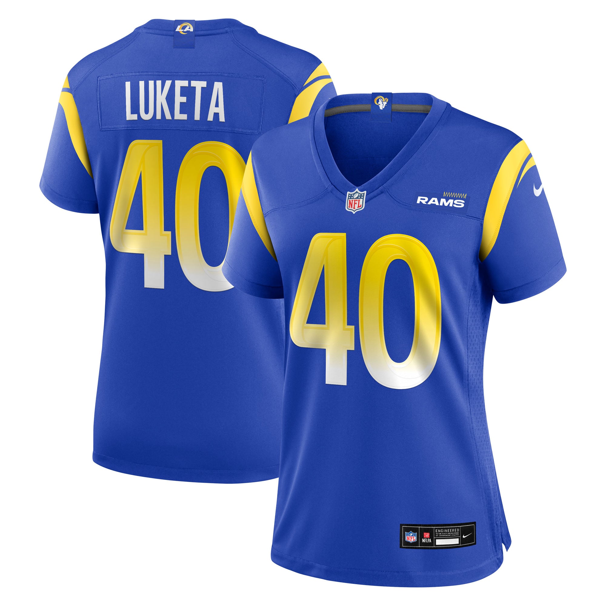 Jesse Luketa Los Angeles Rams Women's Team Game Jersey - Royal